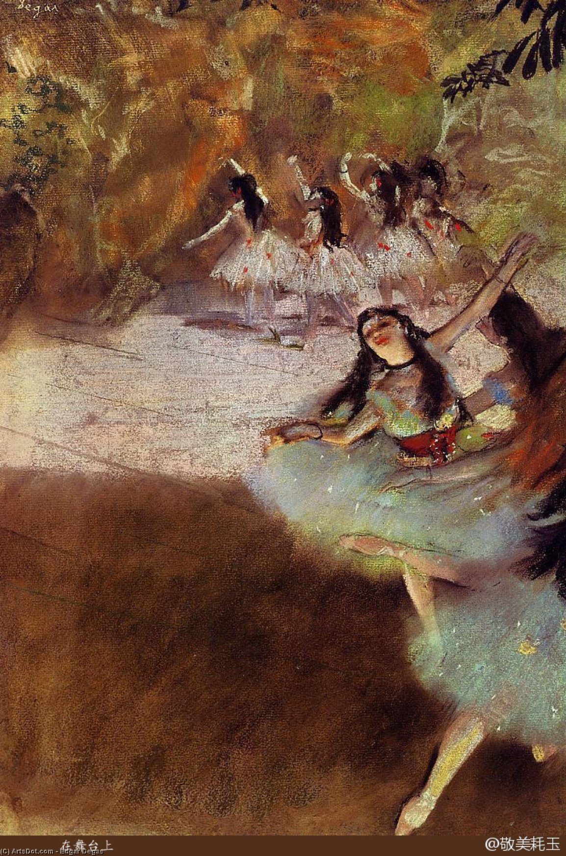 WikiOO.org - Enciklopedija likovnih umjetnosti - Slikarstvo, umjetnička djela Edgar Degas - On the Stage