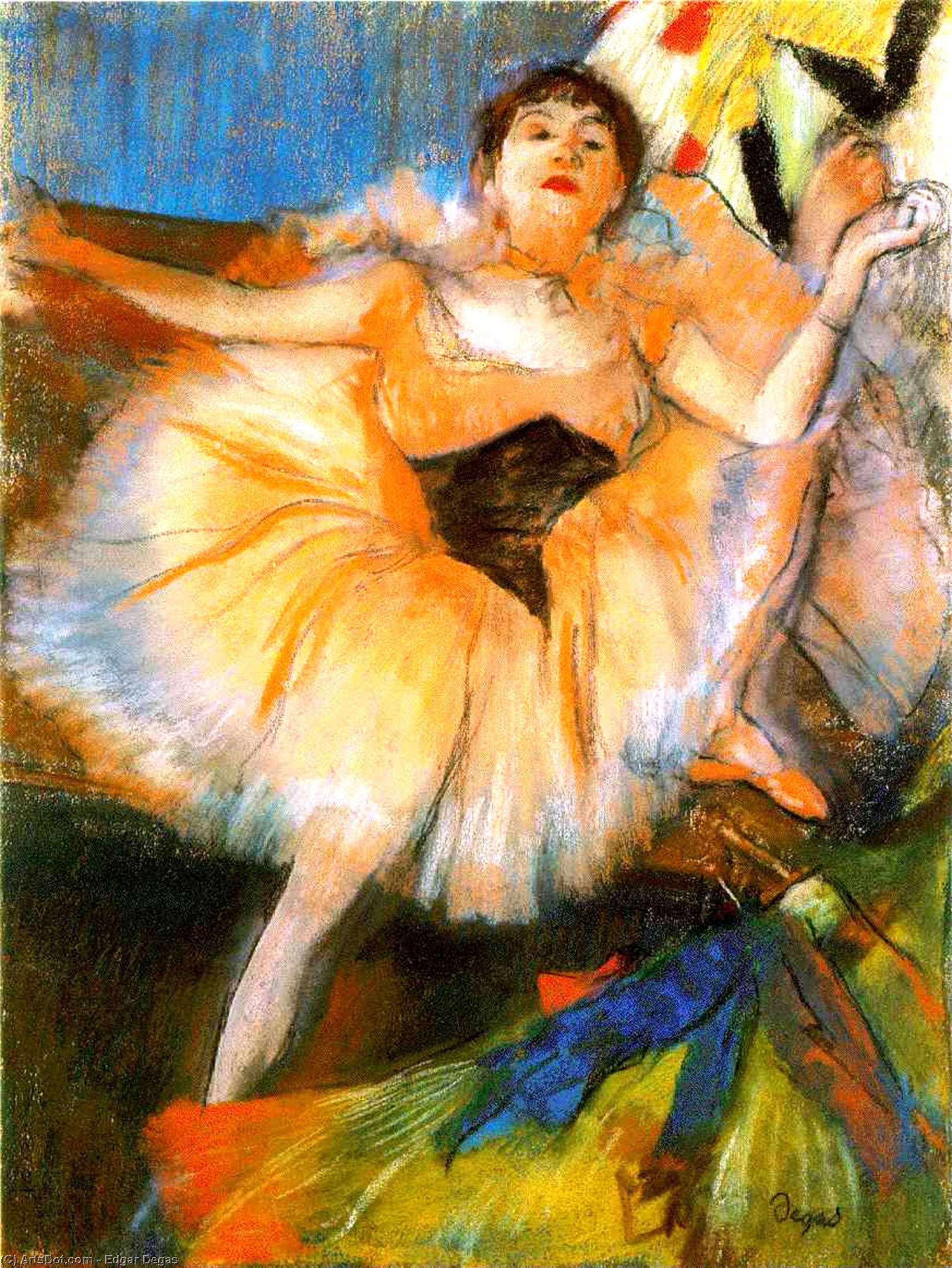 Wikioo.org – L'Enciclopedia delle Belle Arti - Pittura, Opere di Edgar Degas - seduti ballerino