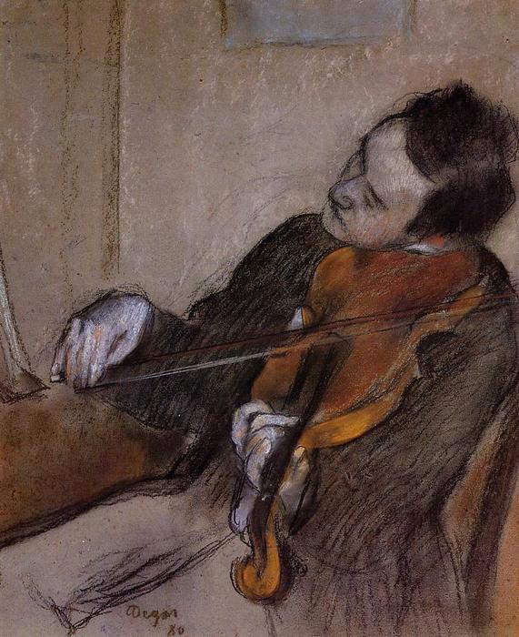 WikiOO.org - Encyclopedia of Fine Arts - Lukisan, Artwork Edgar Degas - The Violist