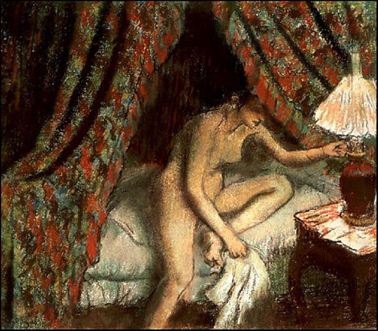 Wikioo.org - The Encyclopedia of Fine Arts - Painting, Artwork by Edgar Degas - Retiring