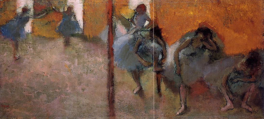 Wikioo.org - สารานุกรมวิจิตรศิลป์ - จิตรกรรม Edgar Degas - Dancers in a Studio