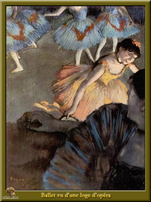 Wikioo.org - สารานุกรมวิจิตรศิลป์ - จิตรกรรม Edgar Degas - A Ballet Seen From The Opera Box