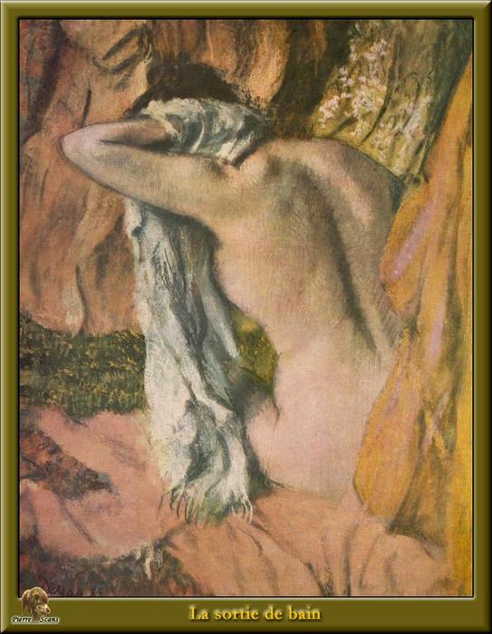 Wikioo.org - Encyklopedia Sztuk Pięknych - Malarstwo, Grafika Edgar Degas - Leaving the Bath