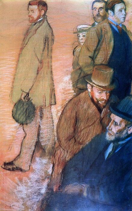 WikiOO.org - Enciklopedija likovnih umjetnosti - Slikarstvo, umjetnička djela Edgar Degas - Six Friends of the Artist