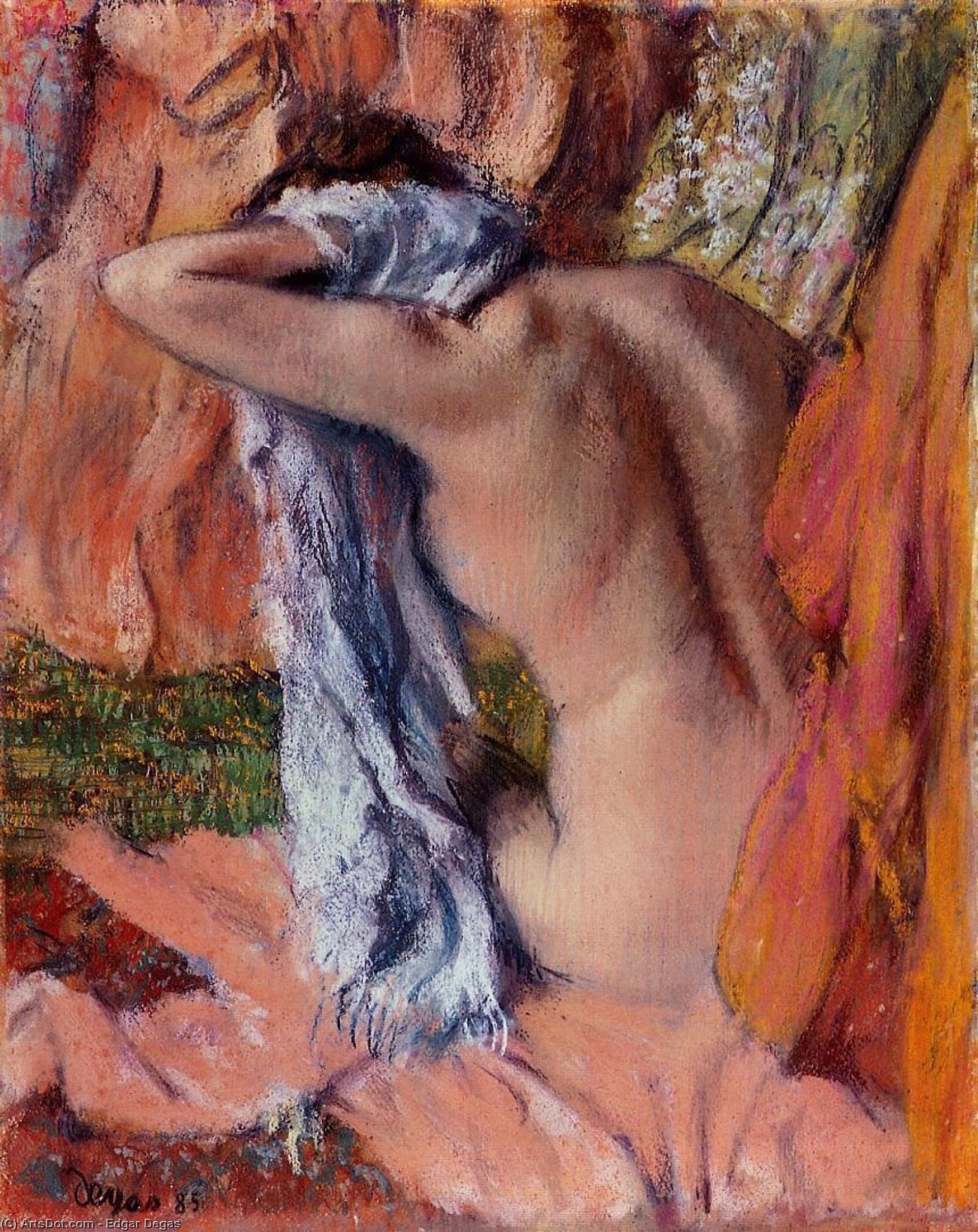 WikiOO.org – 美術百科全書 - 繪畫，作品 Edgar Degas - 浴后