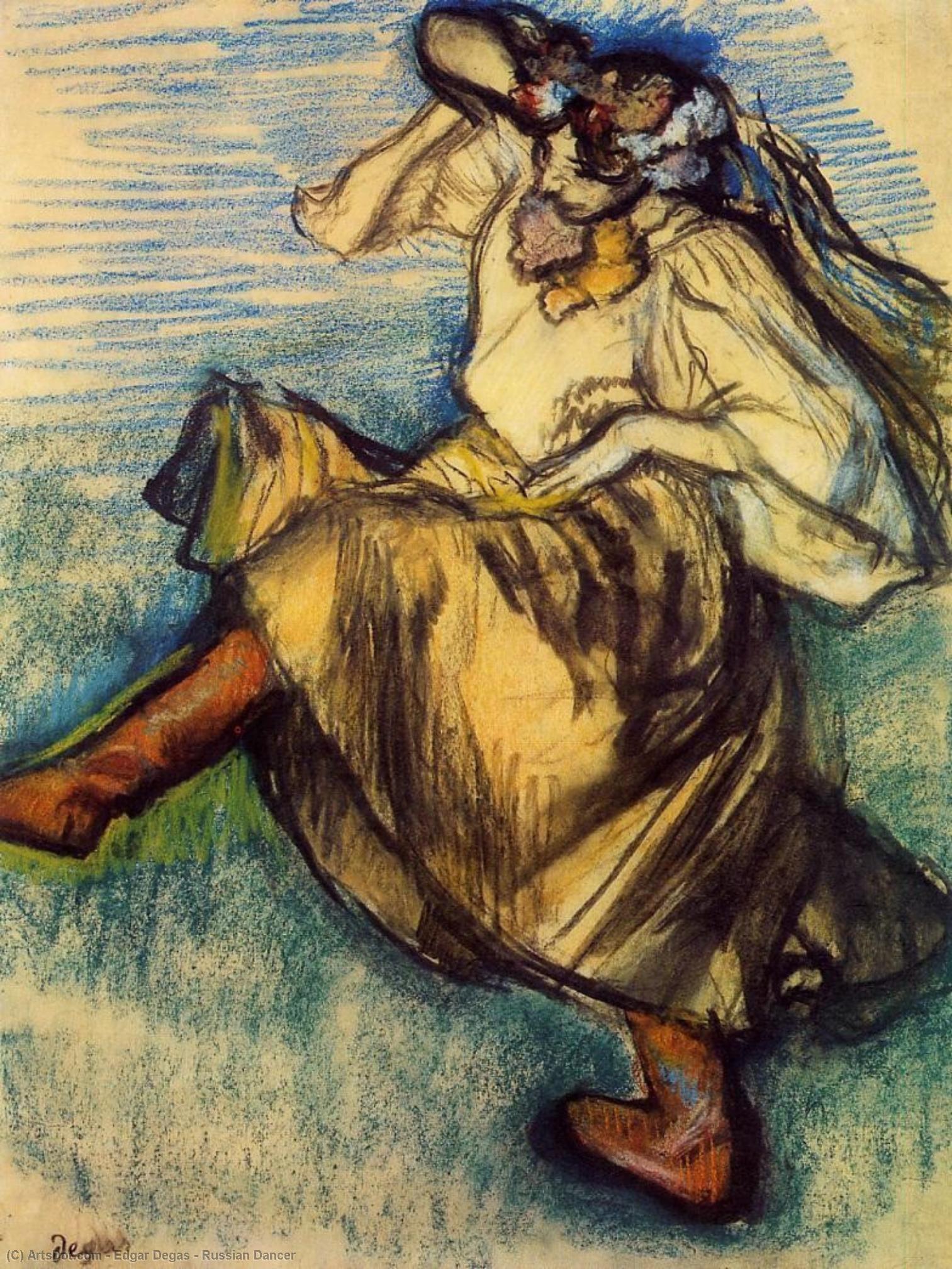 Wikioo.org - Bách khoa toàn thư về mỹ thuật - Vẽ tranh, Tác phẩm nghệ thuật Edgar Degas - Russian Dancer