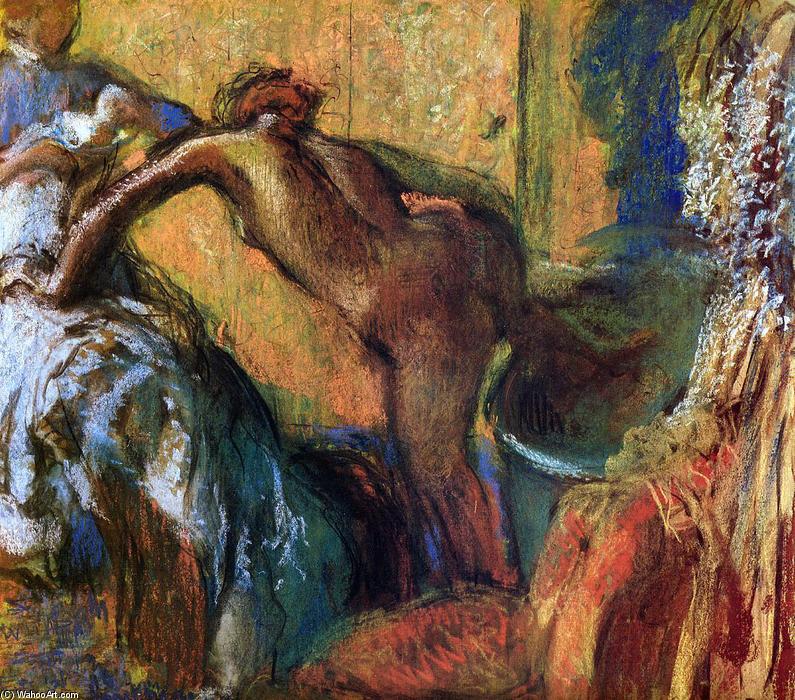 Wikioo.org - สารานุกรมวิจิตรศิลป์ - จิตรกรรม Edgar Degas - After the Bath (10)