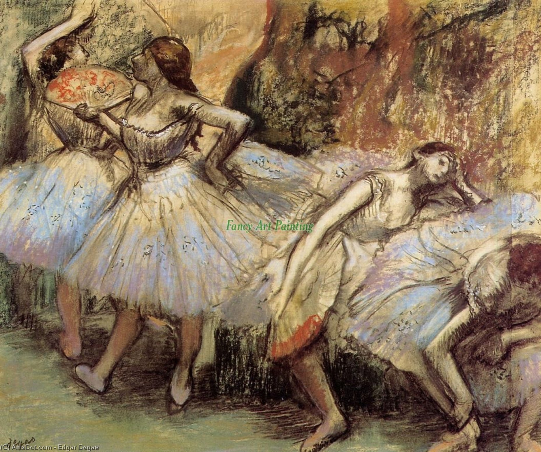 Wikioo.org - สารานุกรมวิจิตรศิลป์ - จิตรกรรม Edgar Degas - Dancers (8)