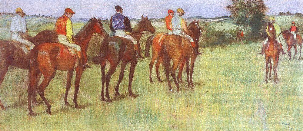 Wikioo.org - The Encyclopedia of Fine Arts - Painting, Artwork by Edgar Degas - Jockeys