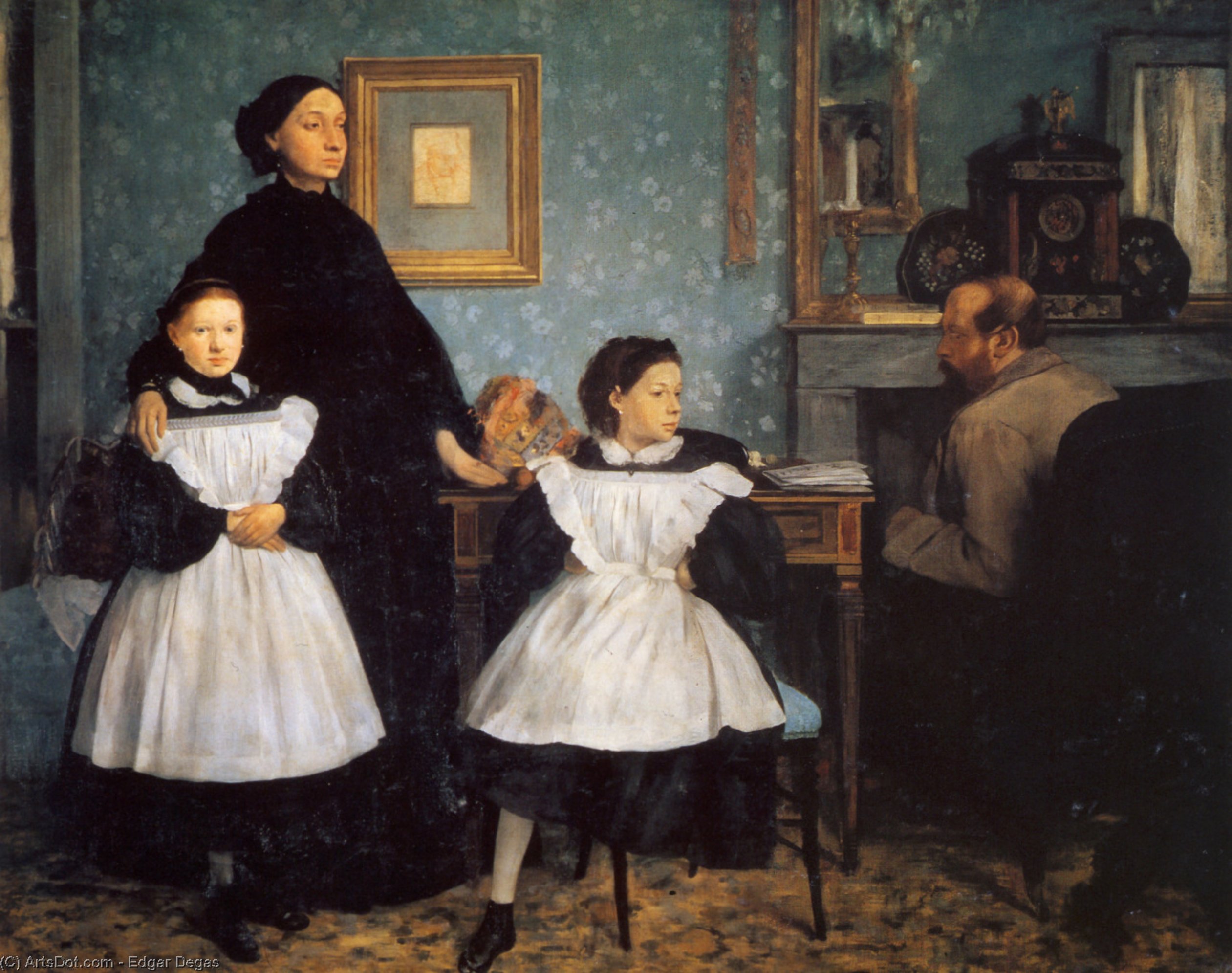 Wikioo.org - สารานุกรมวิจิตรศิลป์ - จิตรกรรม Edgar Degas - The Belleli Family