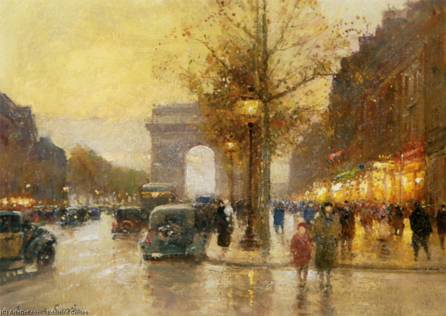 Wikioo.org - The Encyclopedia of Fine Arts - Painting, Artwork by Edouard Cortes - The Lido Champs Elysees