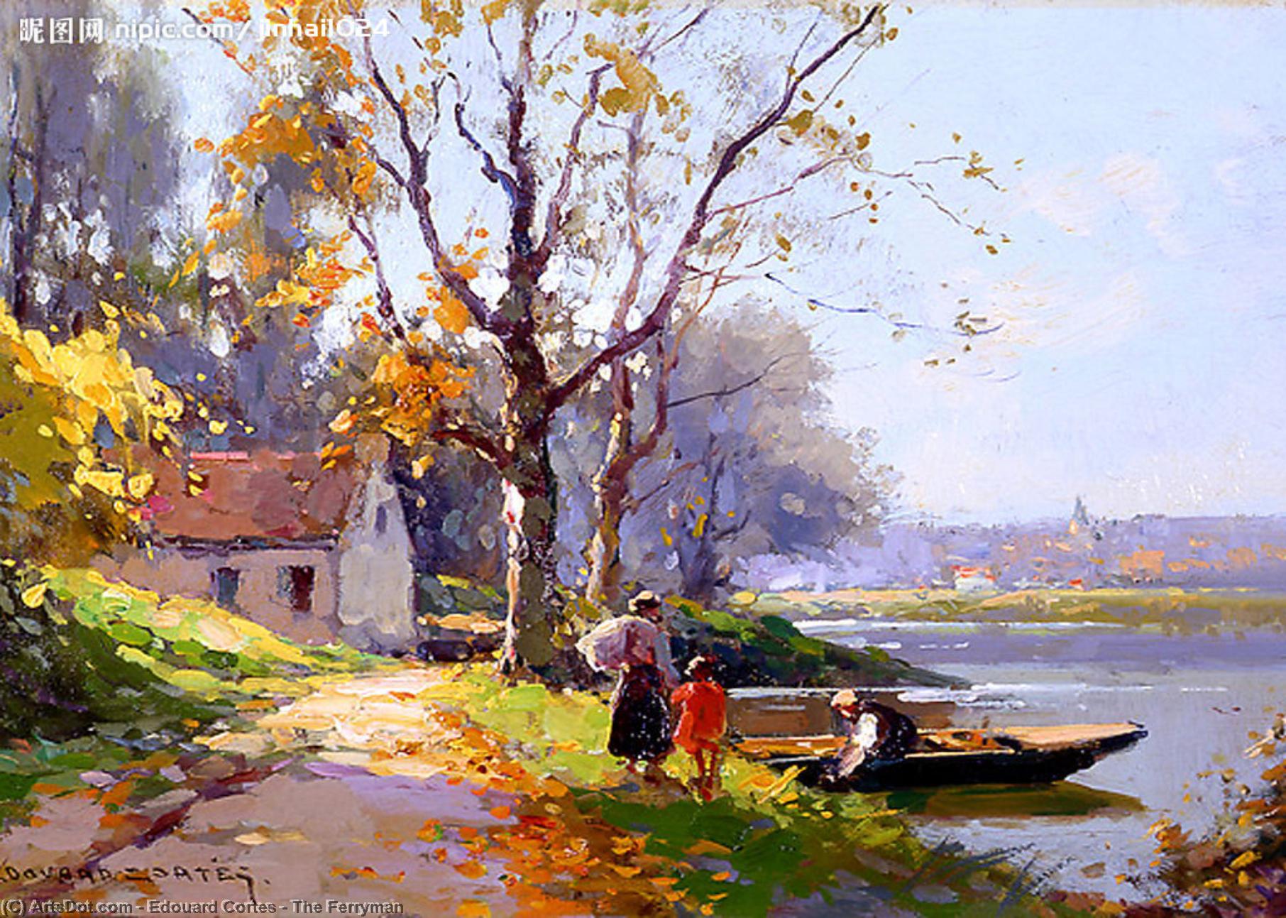 Wikioo.org - The Encyclopedia of Fine Arts - Painting, Artwork by Edouard Cortes - The Ferryman