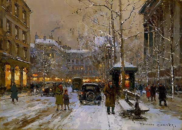 Wikioo.org - The Encyclopedia of Fine Arts - Painting, Artwork by Edouard Cortes - La Madeleine, winter