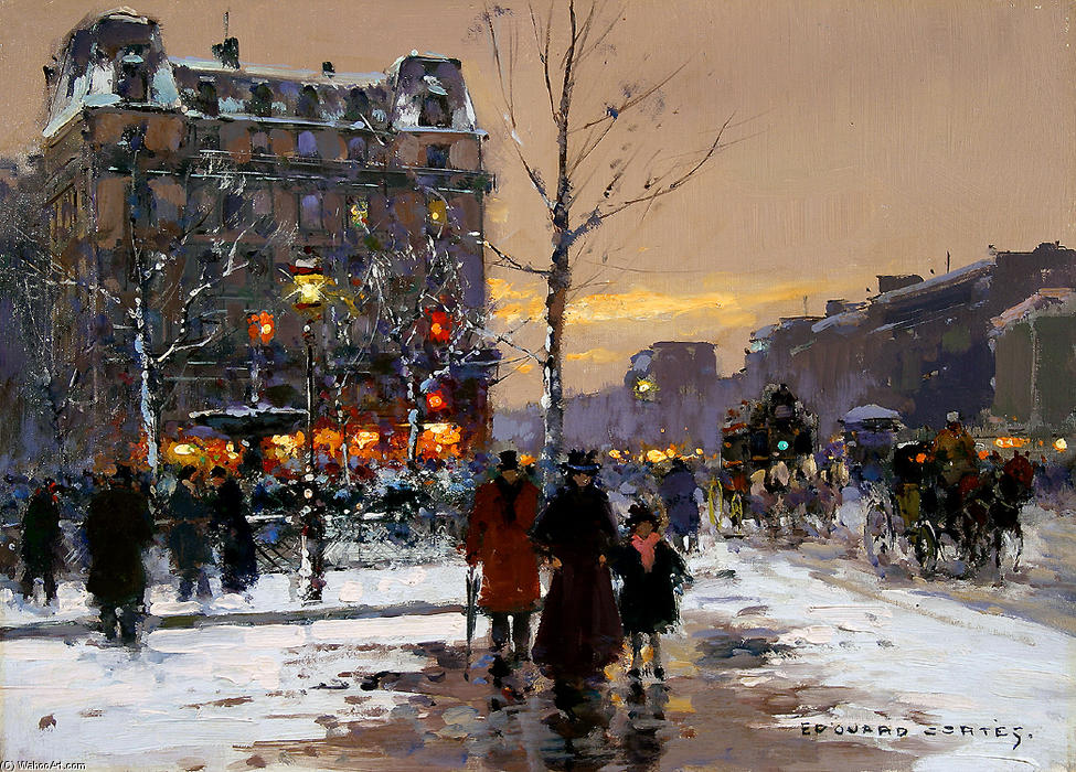 Wikioo.org - The Encyclopedia of Fine Arts - Painting, Artwork by Edouard Cortes - Place Pigalle