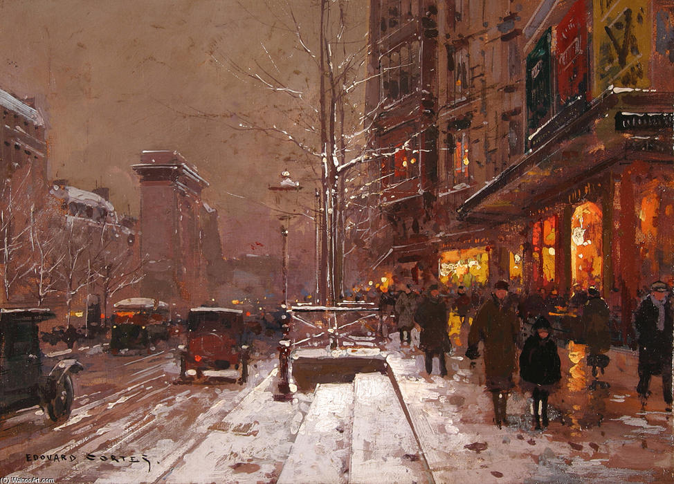 Wikioo.org - The Encyclopedia of Fine Arts - Painting, Artwork by Edouard Cortes - St.Denis, Winter