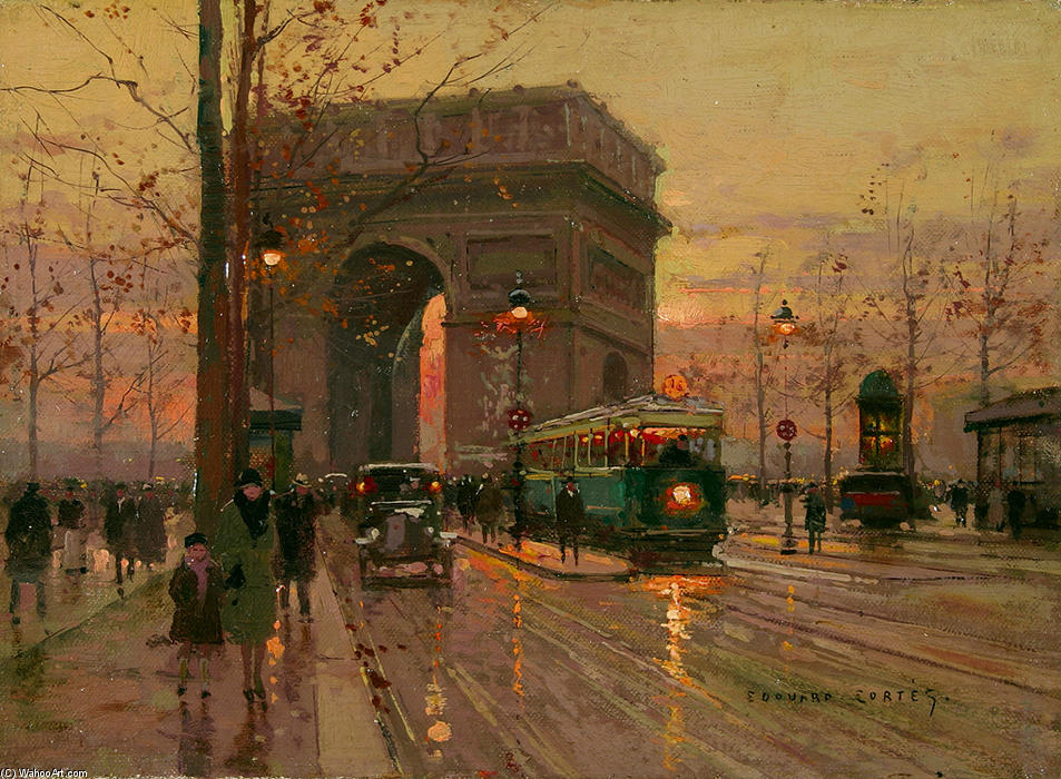 Wikioo.org - The Encyclopedia of Fine Arts - Painting, Artwork by Edouard Cortes - Triumphal Arch