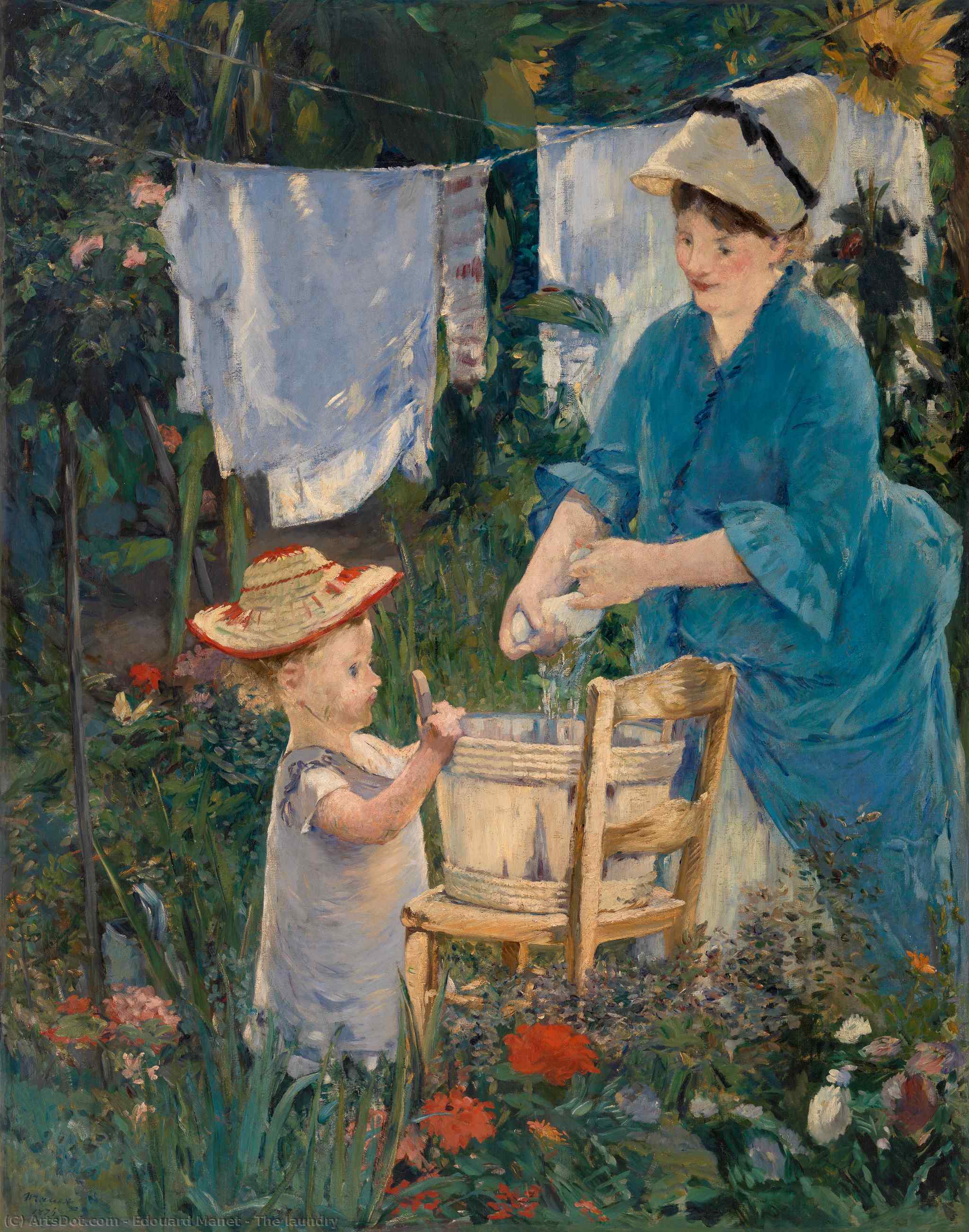 Wikioo.org – La Enciclopedia de las Bellas Artes - Pintura, Obras de arte de Edouard Manet - La lavandería