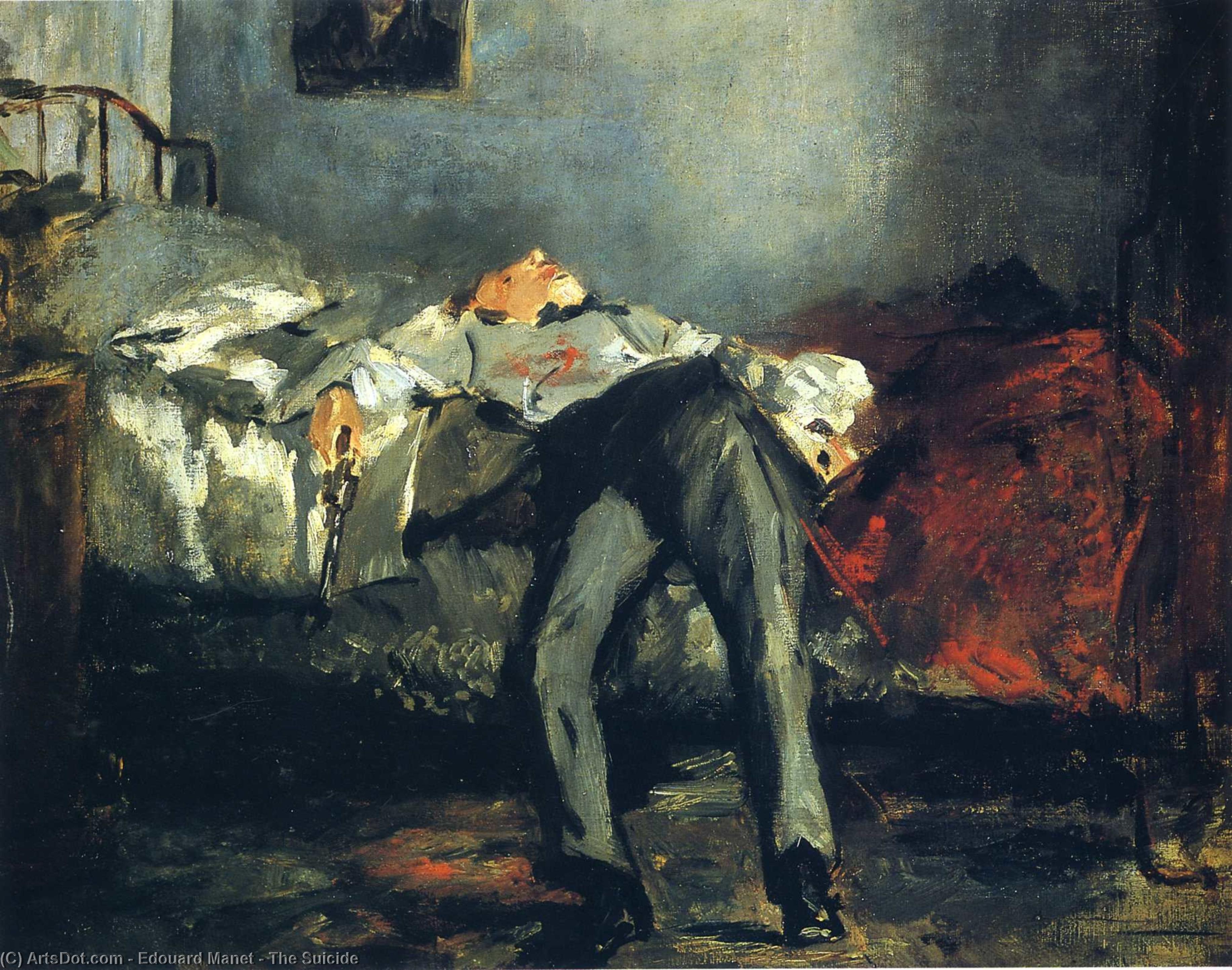 Wikioo.org - The Encyclopedia of Fine Arts - Painting, Artwork by Edouard Manet - The Suicide