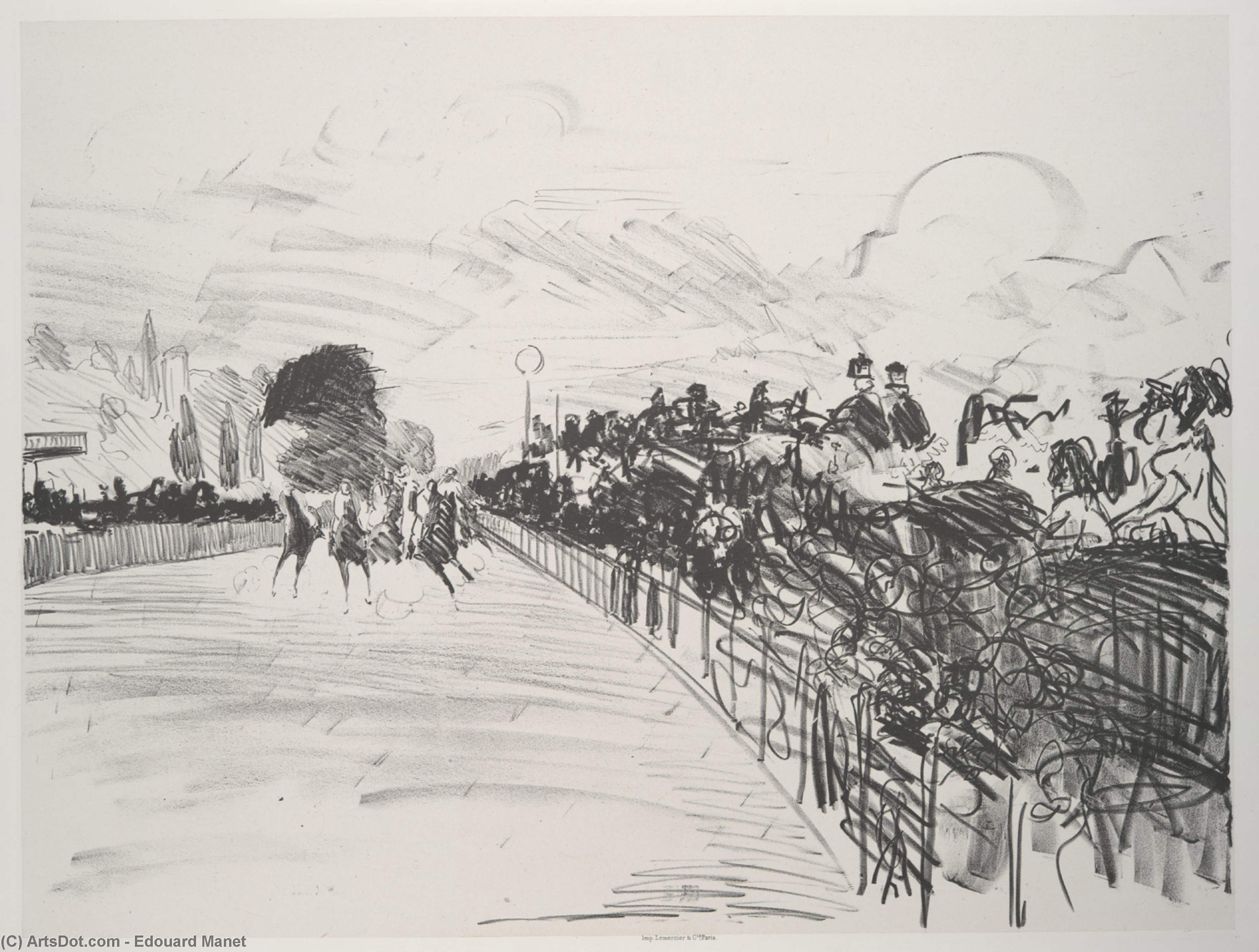 Wikioo.org - Bách khoa toàn thư về mỹ thuật - Vẽ tranh, Tác phẩm nghệ thuật Edouard Manet - The Races