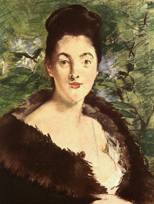 WikiOO.org - Enciklopedija likovnih umjetnosti - Slikarstvo, umjetnička djela Edouard Manet - Lady in a fur