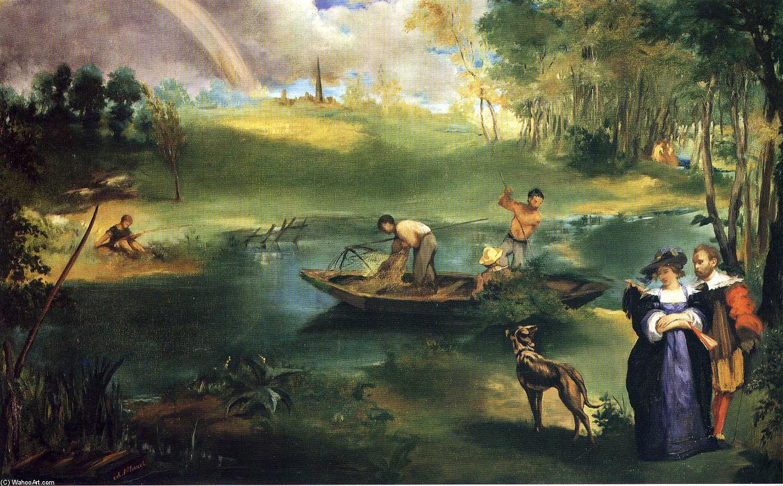 Wikoo.org - موسوعة الفنون الجميلة - اللوحة، العمل الفني Edouard Manet - Fishing