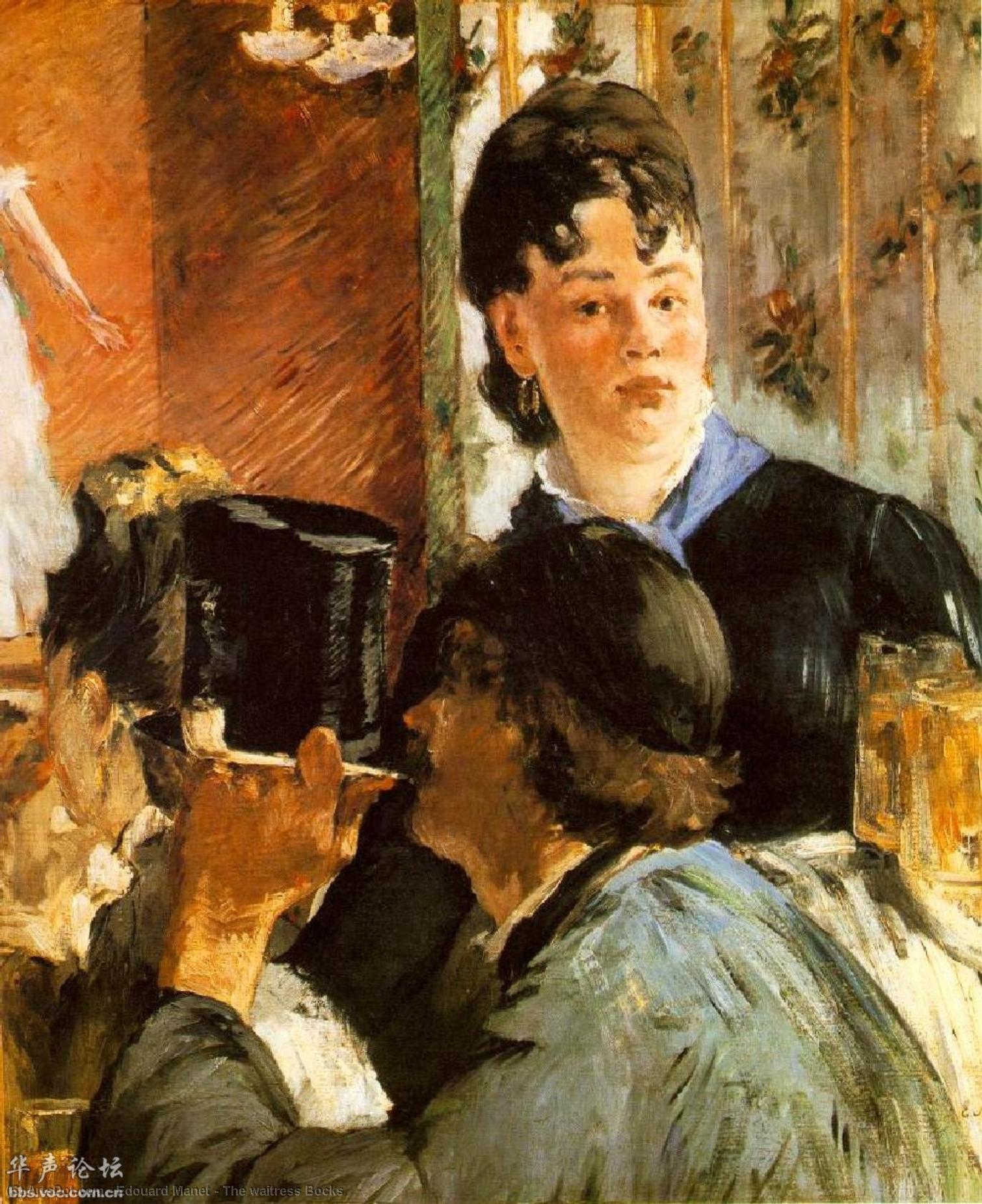 Wikioo.org - Bách khoa toàn thư về mỹ thuật - Vẽ tranh, Tác phẩm nghệ thuật Edouard Manet - The waitress Bocks