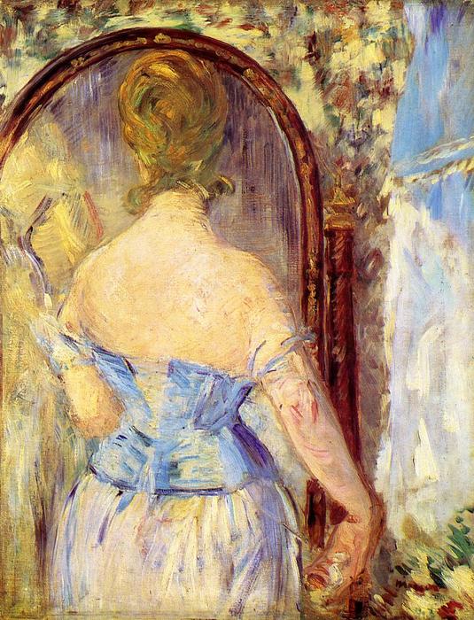 Wikioo.org - สารานุกรมวิจิตรศิลป์ - จิตรกรรม Edouard Manet - Woman Before a Mirror