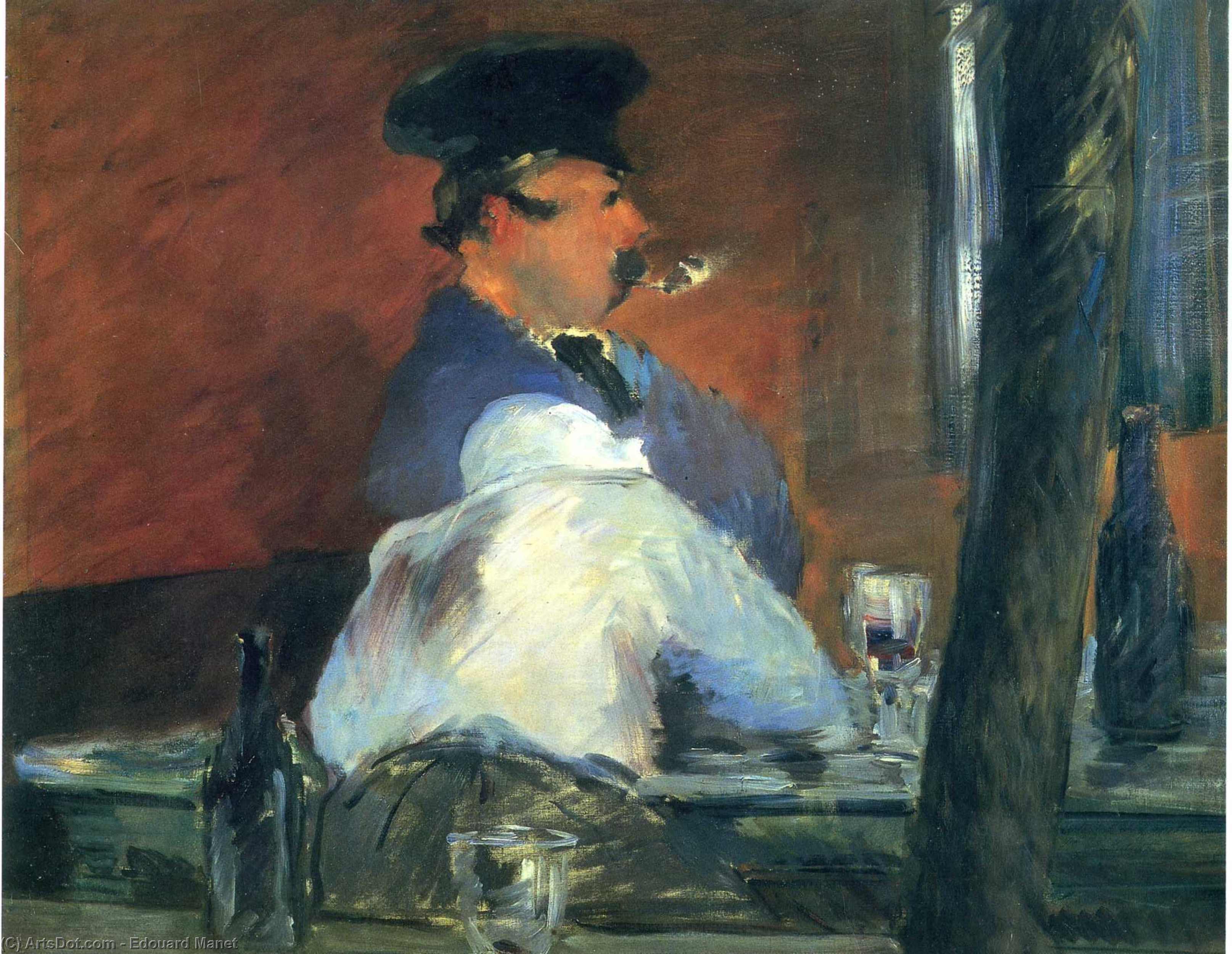 Wikioo.org - The Encyclopedia of Fine Arts - Painting, Artwork by Edouard Manet - In the bar ''Le Bouchon''