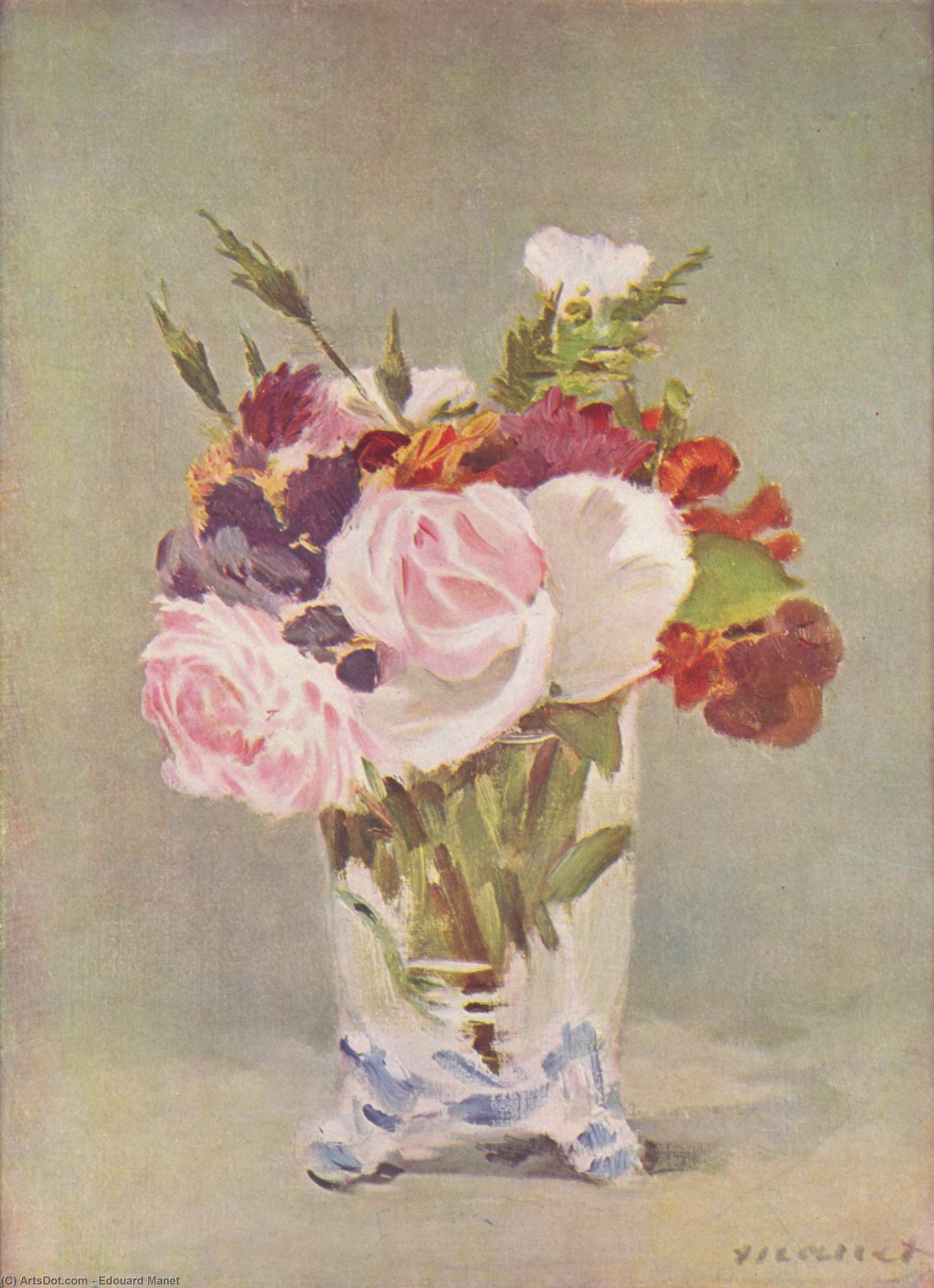 Wikioo.org - The Encyclopedia of Fine Arts - Painting, Artwork by Edouard Manet - Still life with flowers