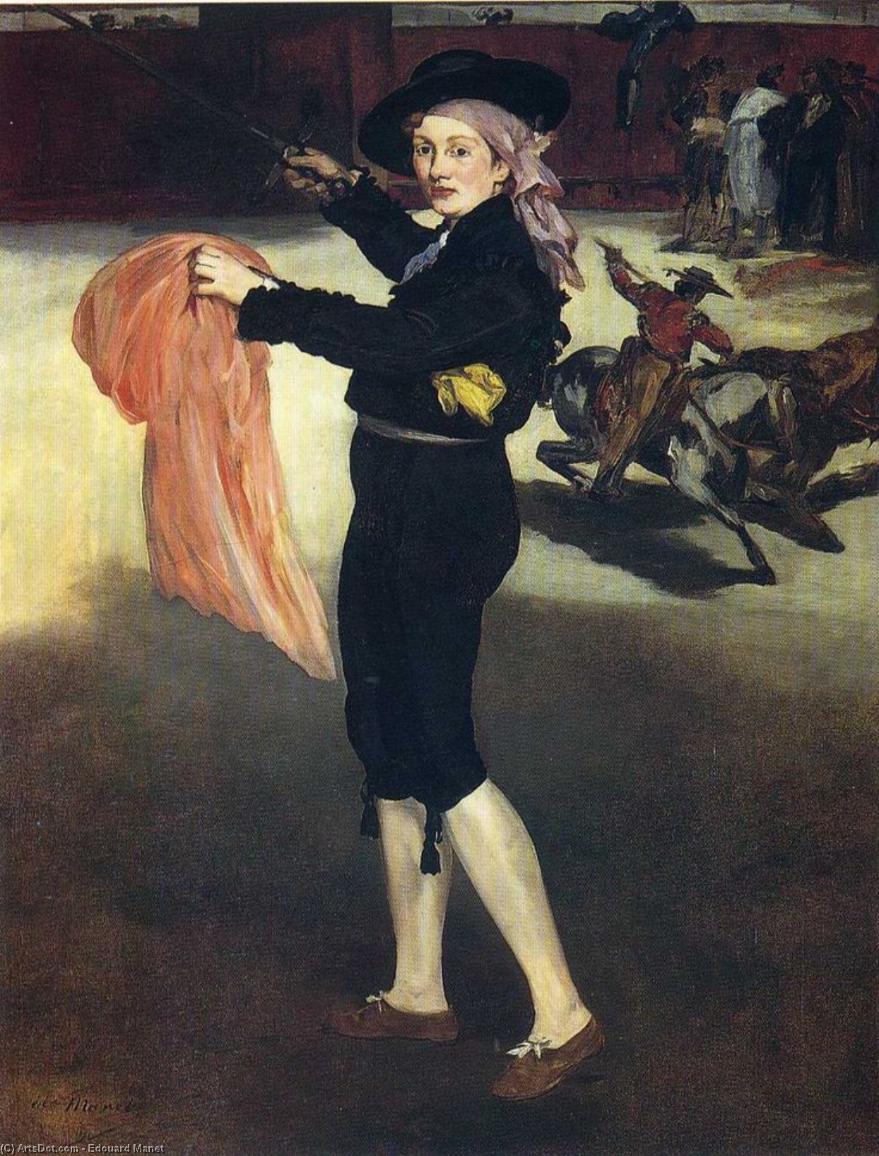 Wikioo.org - The Encyclopedia of Fine Arts - Painting, Artwork by Edouard Manet - Victorine Meurent in the costume of an Espada