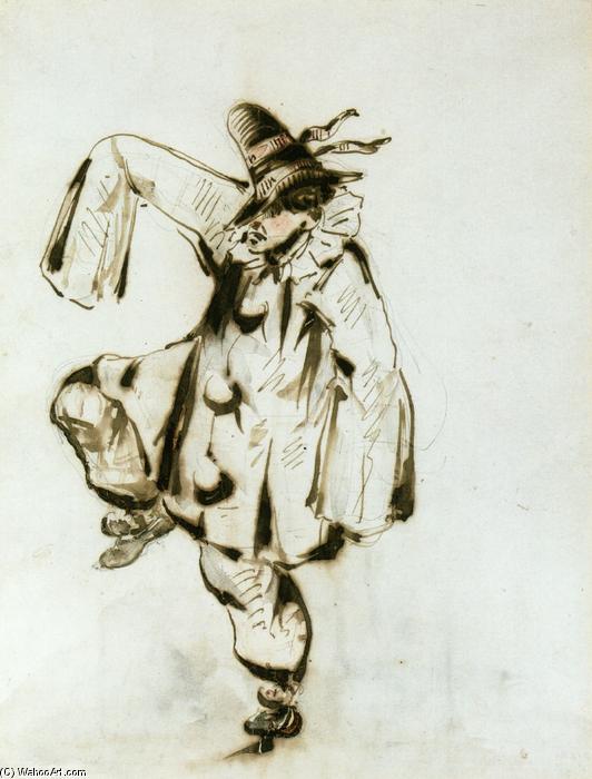 Wikioo.org - Encyklopedia Sztuk Pięknych - Malarstwo, Grafika Edouard Manet - Pierrot dancing