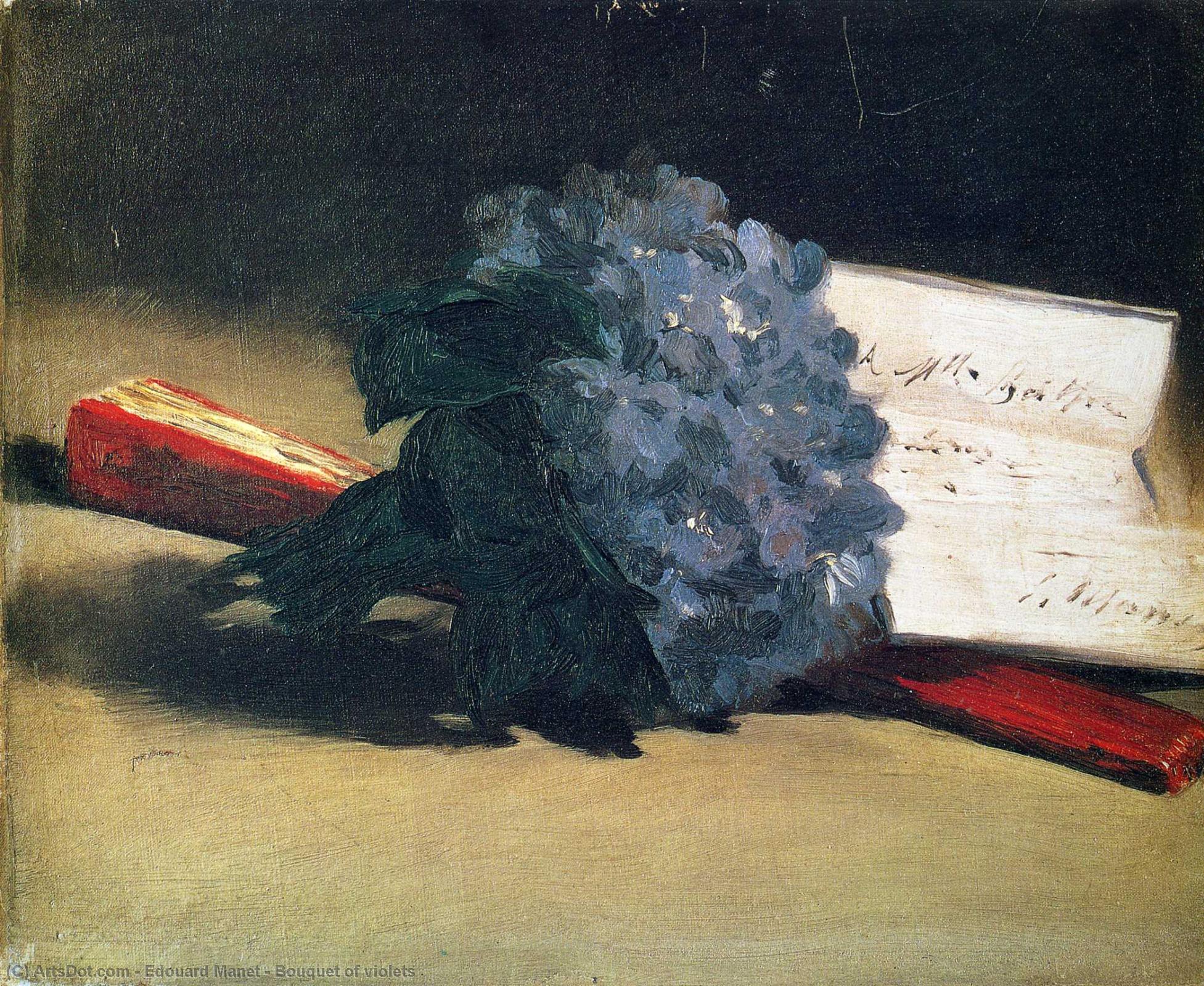 Wikioo.org - สารานุกรมวิจิตรศิลป์ - จิตรกรรม Edouard Manet - Bouquet of violets