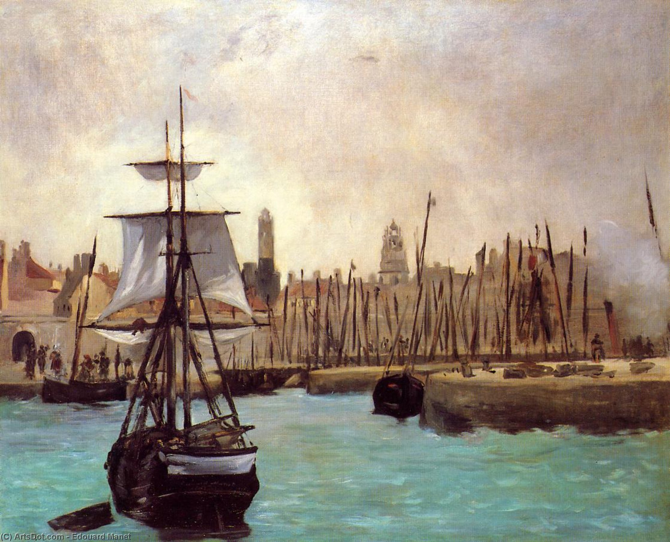 Wikioo.org – L'Enciclopedia delle Belle Arti - Pittura, Opere di Edouard Manet - Il Porto di Bordeaux