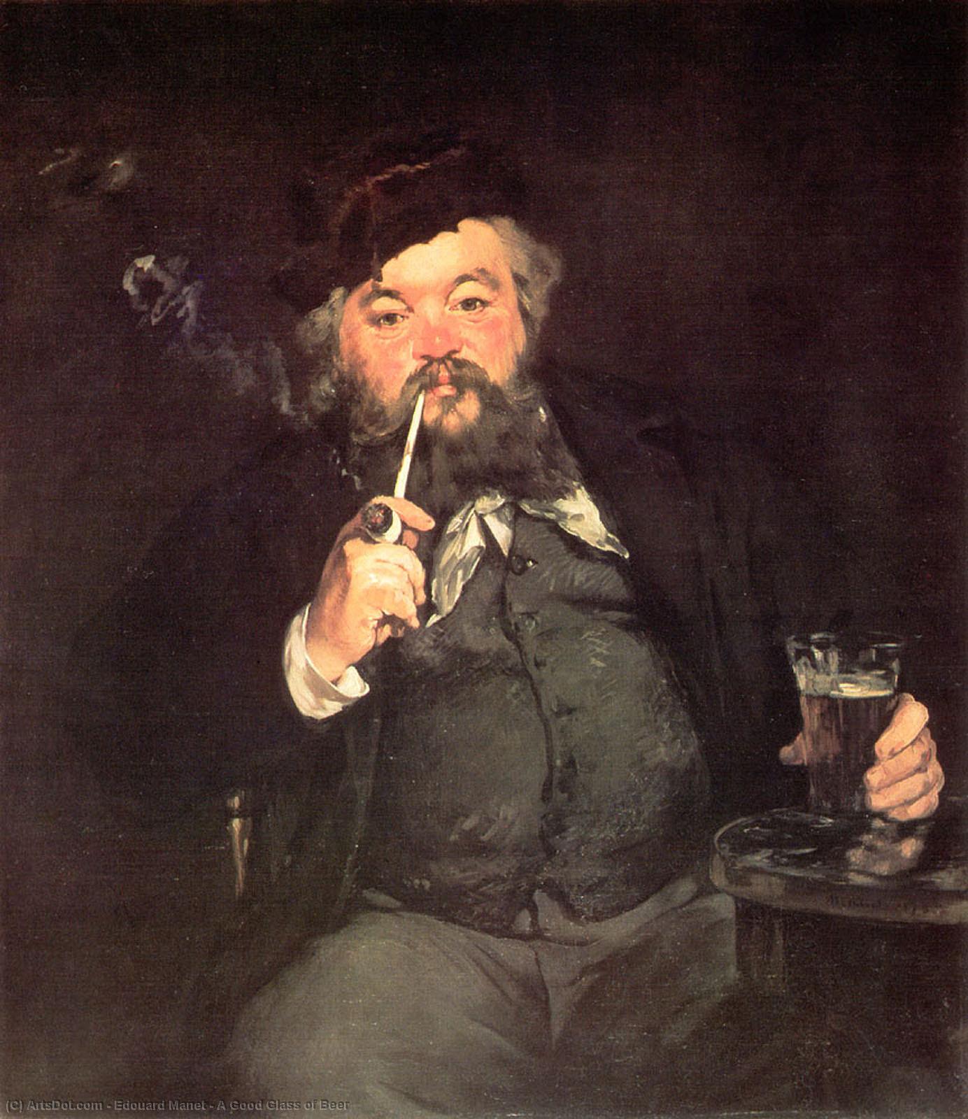 WikiOO.org - אנציקלופדיה לאמנויות יפות - ציור, יצירות אמנות Edouard Manet - A Good Glass of Beer
