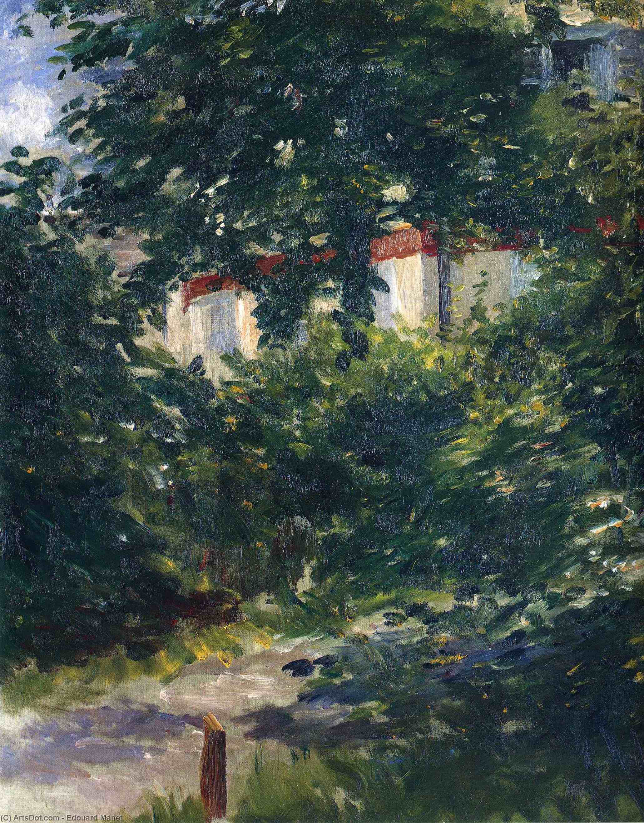 Wikioo.org - The Encyclopedia of Fine Arts - Painting, Artwork by Edouard Manet - The garden around Manet's house