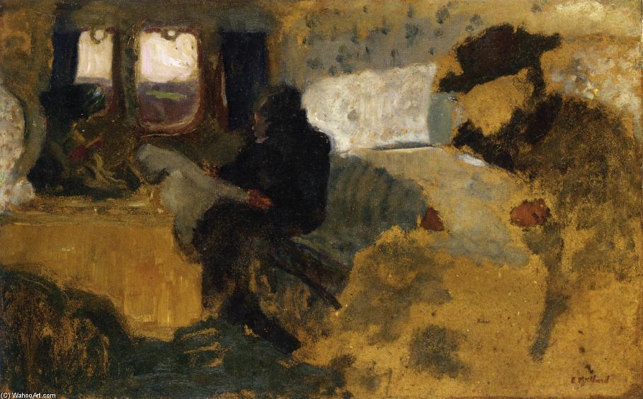 Wikioo.org - The Encyclopedia of Fine Arts - Painting, Artwork by Jean Edouard Vuillard - The First Class Compartment