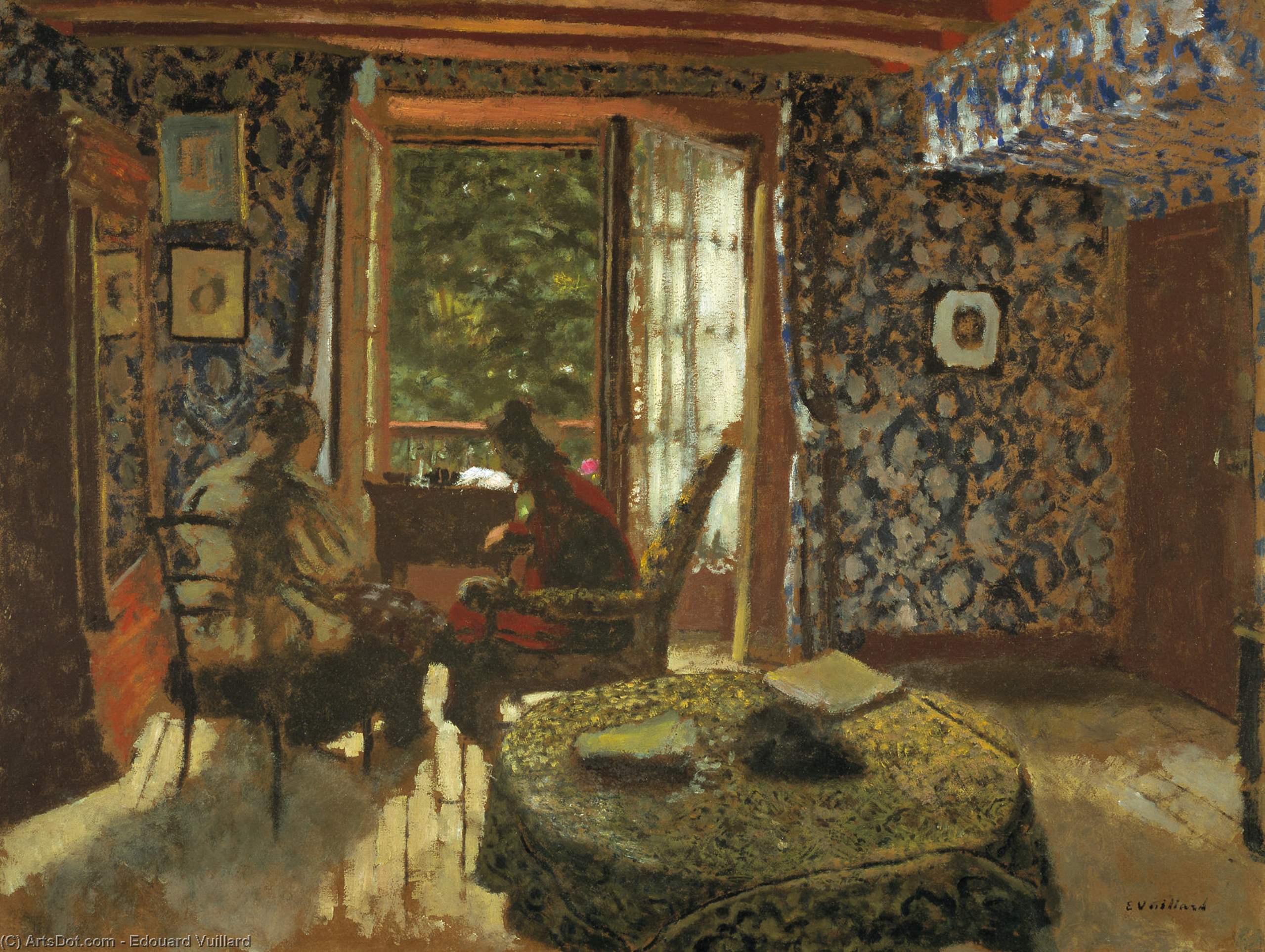 Wikioo.org – L'Encyclopédie des Beaux Arts - Peinture, Oeuvre de Jean Edouard Vuillard - espace intérieur
