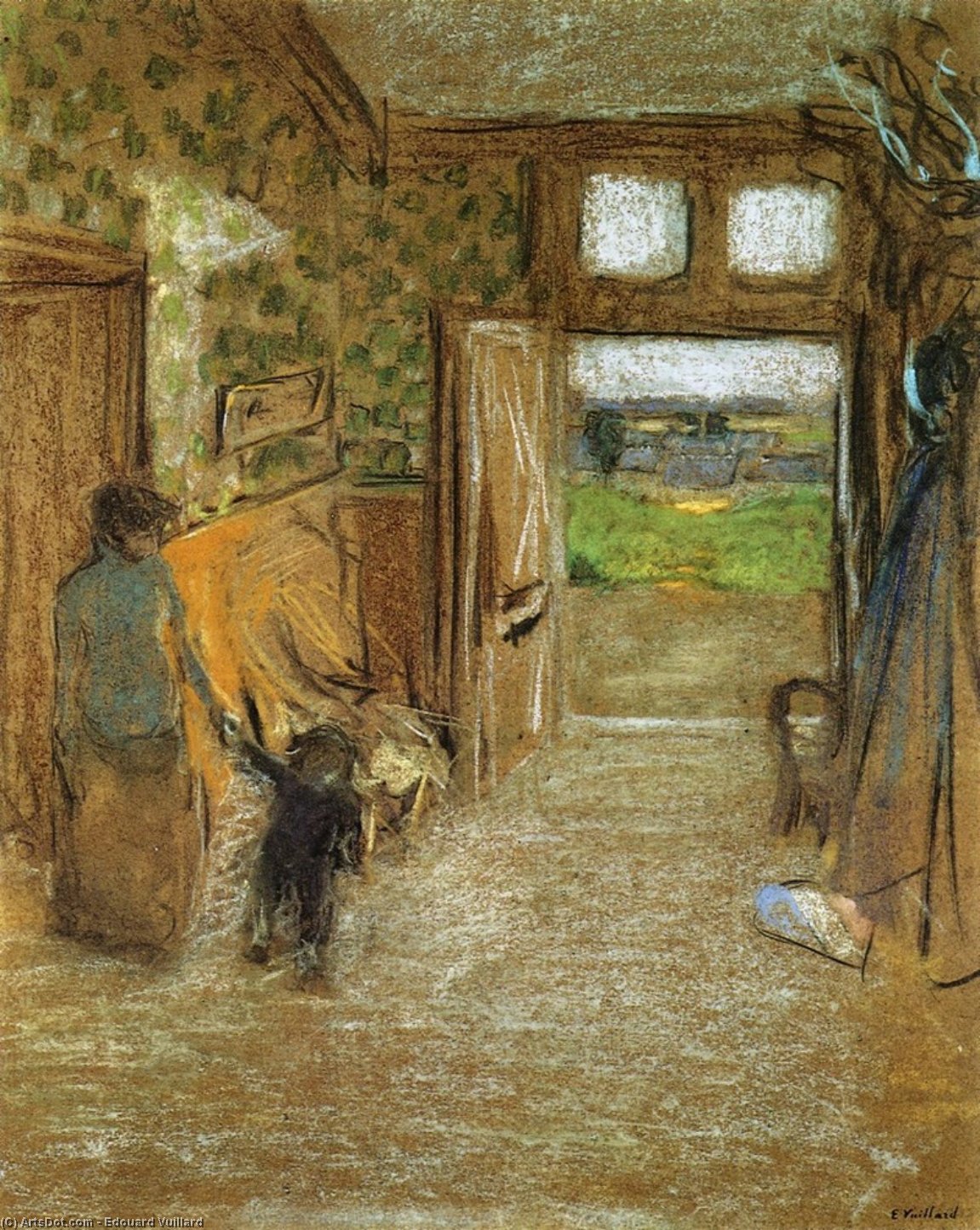 WikiOO.org - Enciklopedija likovnih umjetnosti - Slikarstvo, umjetnička djela Jean Edouard Vuillard - The Vestibule at Saint Jacut de la mer