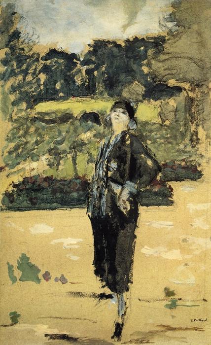 Wikioo.org - The Encyclopedia of Fine Arts - Painting, Artwork by Jean Edouard Vuillard - Black Dress