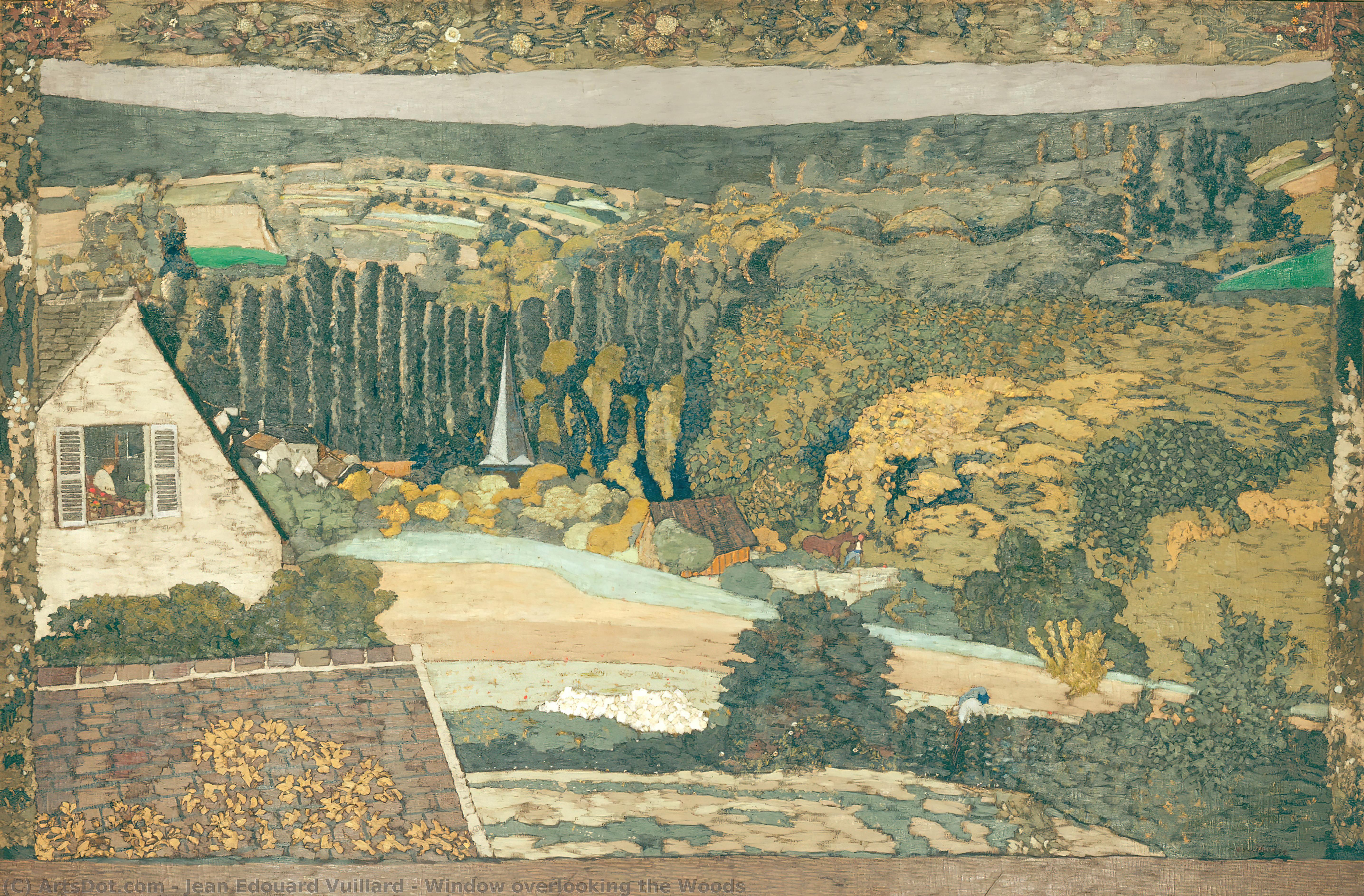 Wikioo.org - สารานุกรมวิจิตรศิลป์ - จิตรกรรม Jean Edouard Vuillard - Window overlooking the Woods