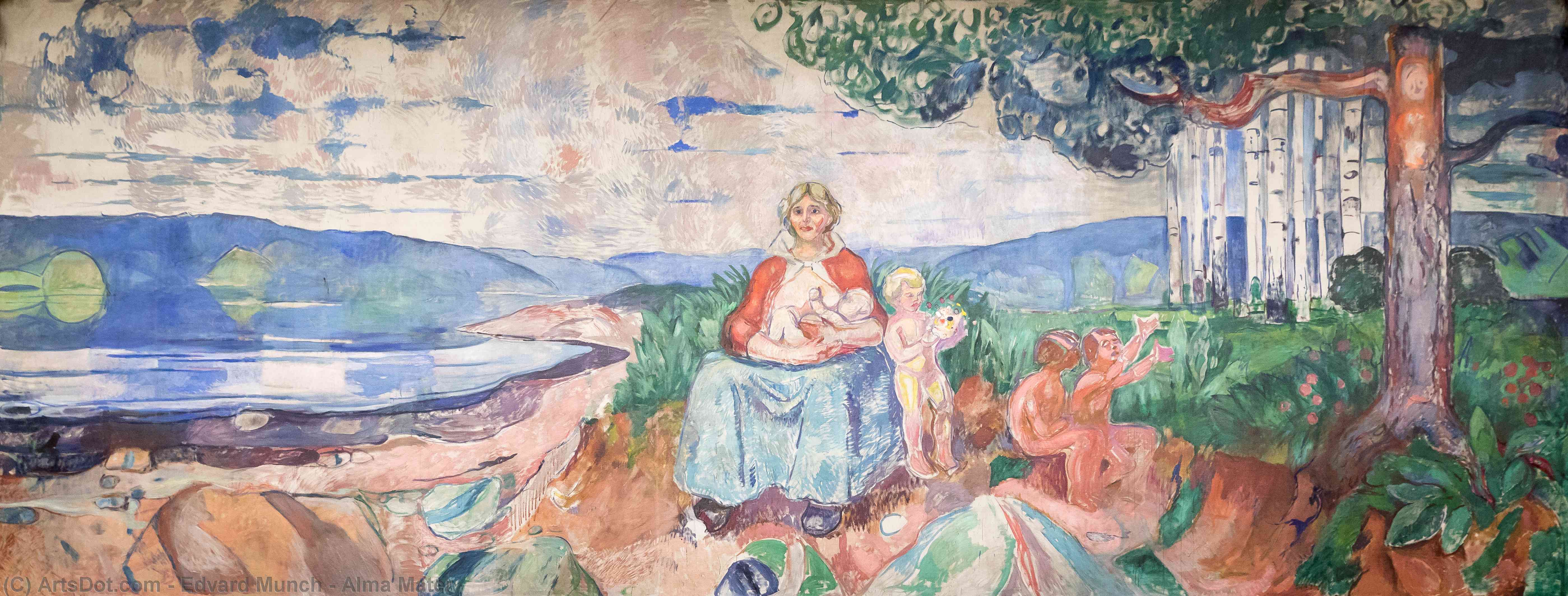 Wikoo.org - موسوعة الفنون الجميلة - اللوحة، العمل الفني Edvard Munch - Alma Mater