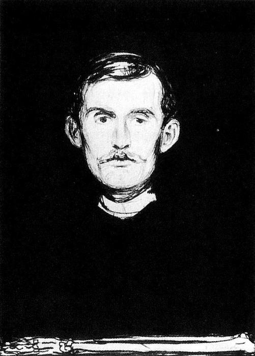 Wikioo.org - Bách khoa toàn thư về mỹ thuật - Vẽ tranh, Tác phẩm nghệ thuật Edvard Munch - Self-Portrait I