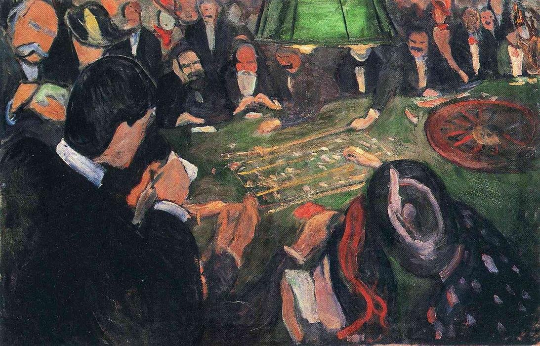 WikiOO.org - Encyclopedia of Fine Arts - Målning, konstverk Edvard Munch - By the Roulette
