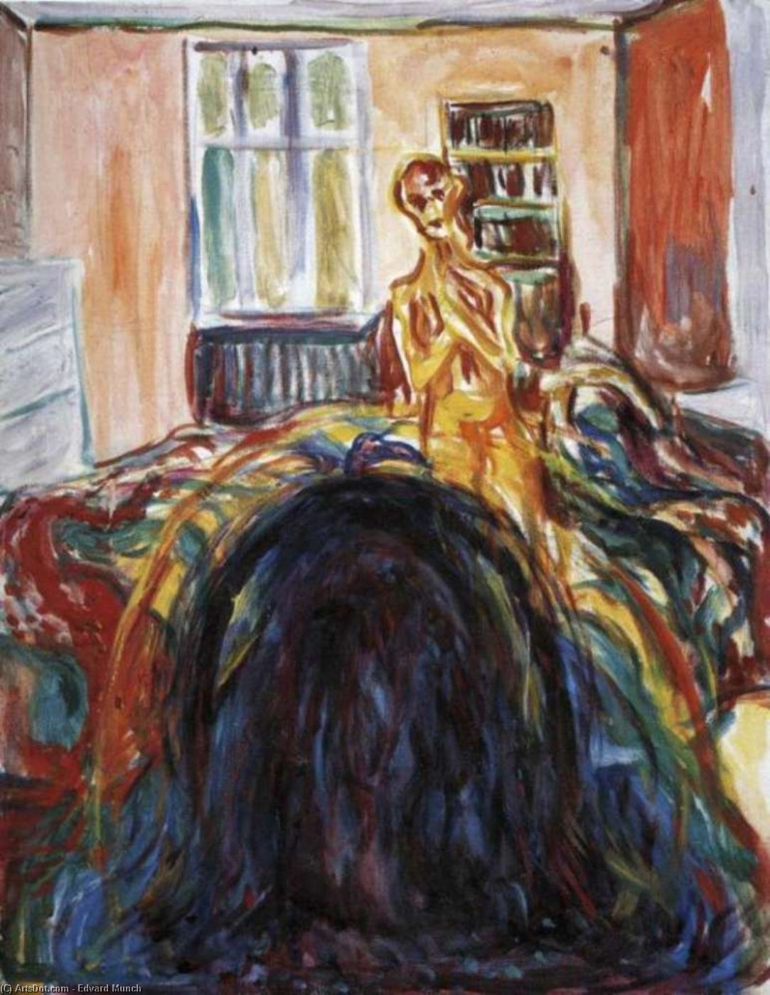 WikiOO.org - Enciklopedija likovnih umjetnosti - Slikarstvo, umjetnička djela Edvard Munch - Self-Portrait During the Eye Disease I