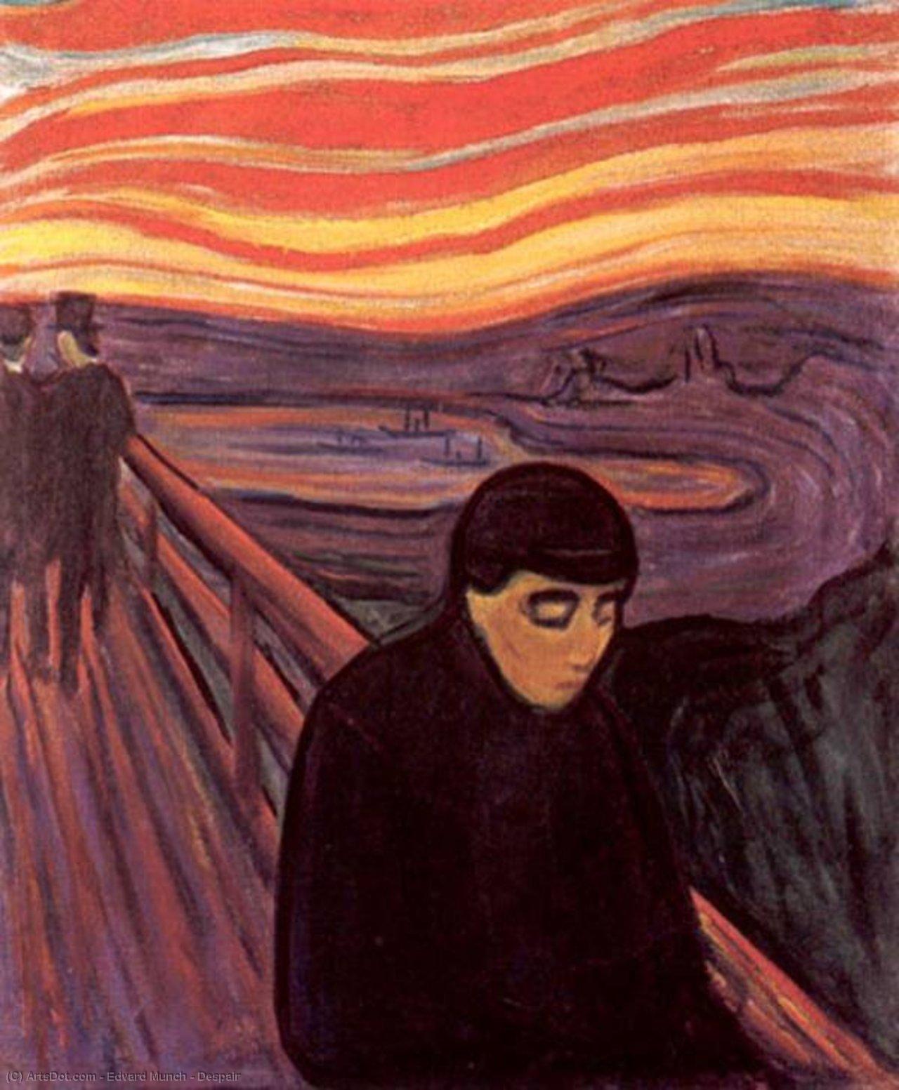 WikiOO.org - Encyclopedia of Fine Arts - Maľba, Artwork Edvard Munch - Despair