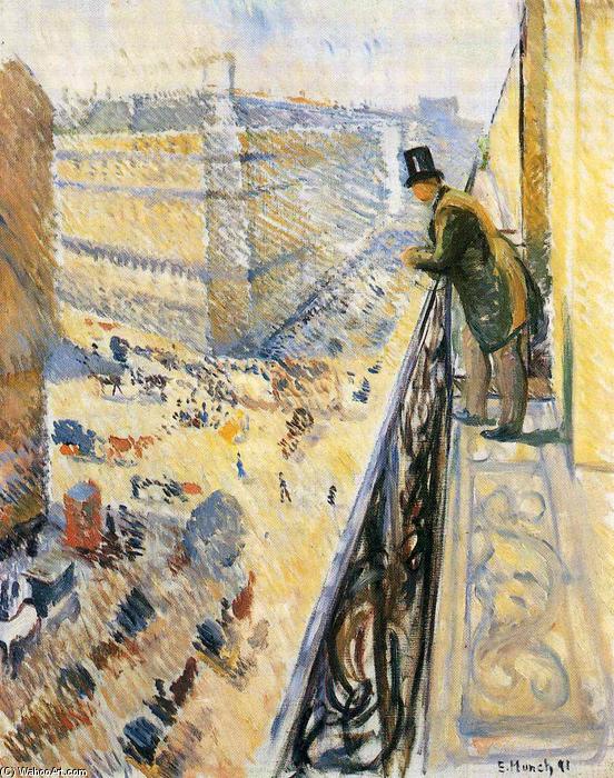 WikiOO.org - אנציקלופדיה לאמנויות יפות - ציור, יצירות אמנות Edvard Munch - Street Lafayette
