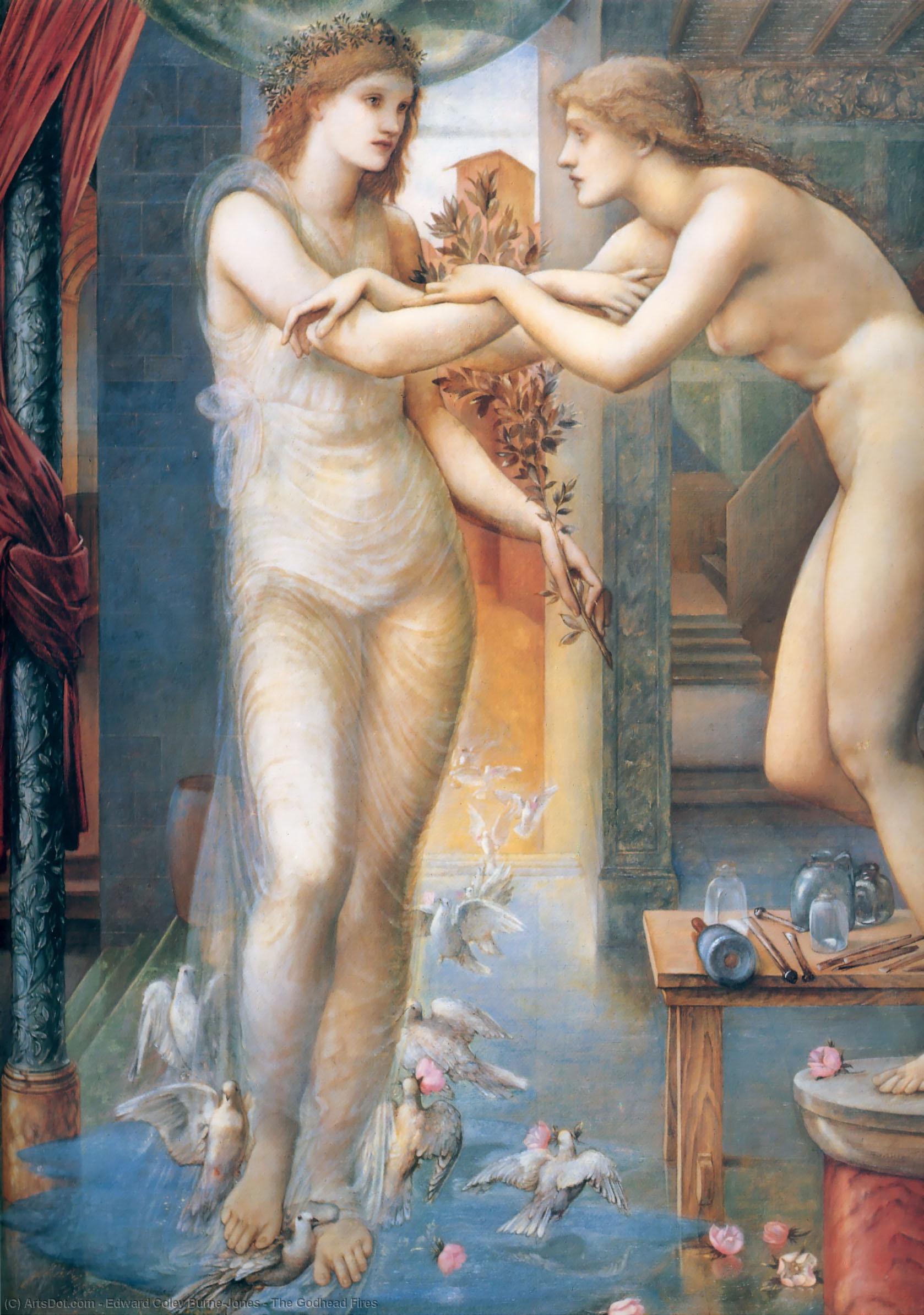 Wikioo.org - The Encyclopedia of Fine Arts - Painting, Artwork by Edward Coley Burne-Jones - The Godhead Fires
