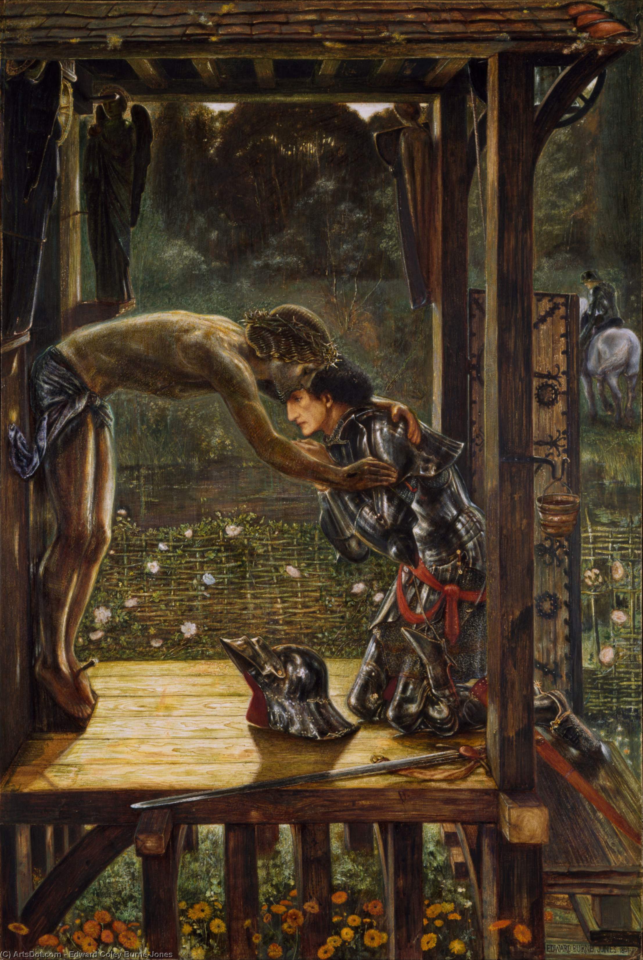 WikiOO.org - Энциклопедия изобразительного искусства - Живопись, Картины  Edward Coley Burne-Jones - Милосердный рыцарь