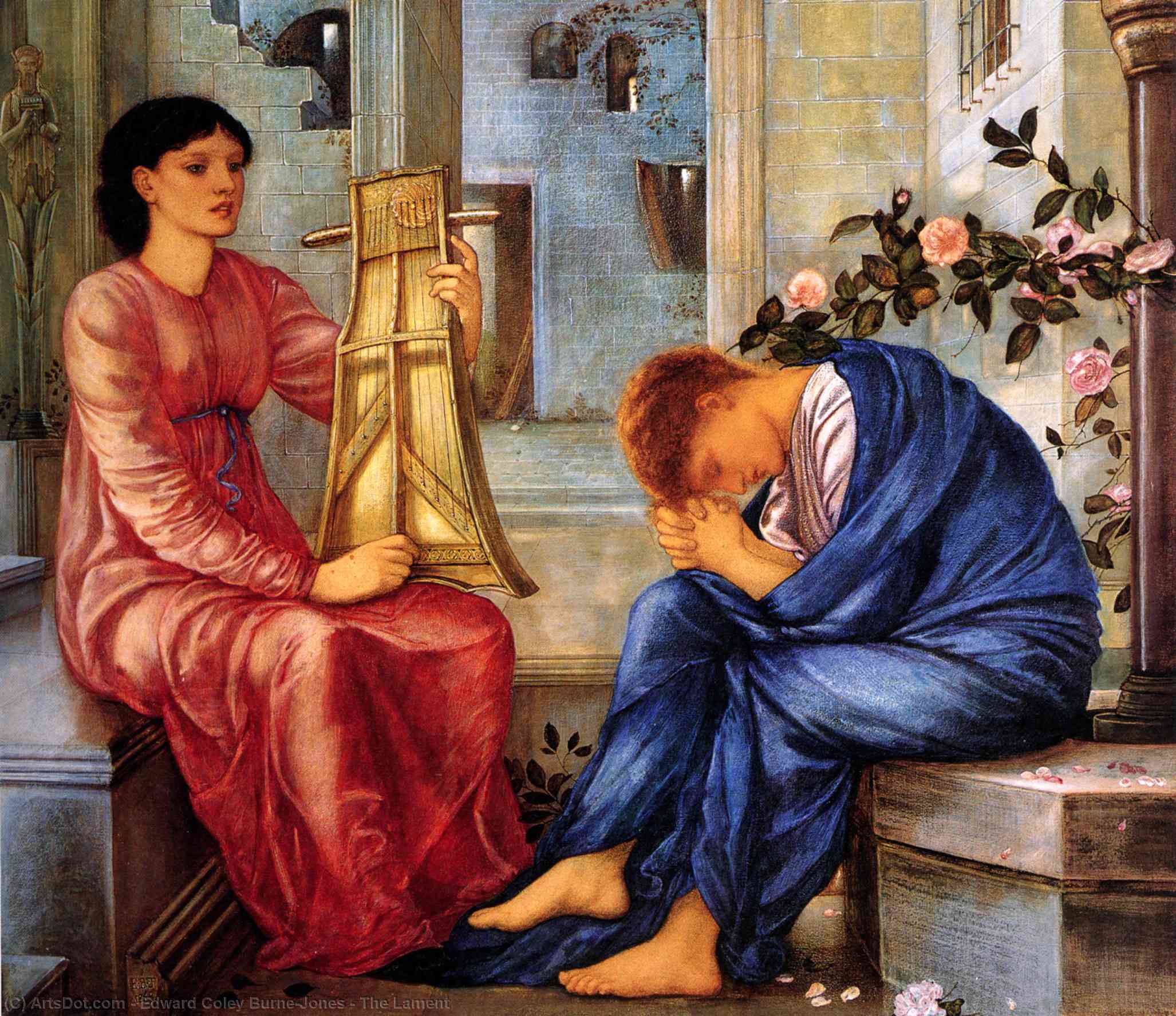 WikiOO.org - אנציקלופדיה לאמנויות יפות - ציור, יצירות אמנות Edward Coley Burne-Jones - The Lament