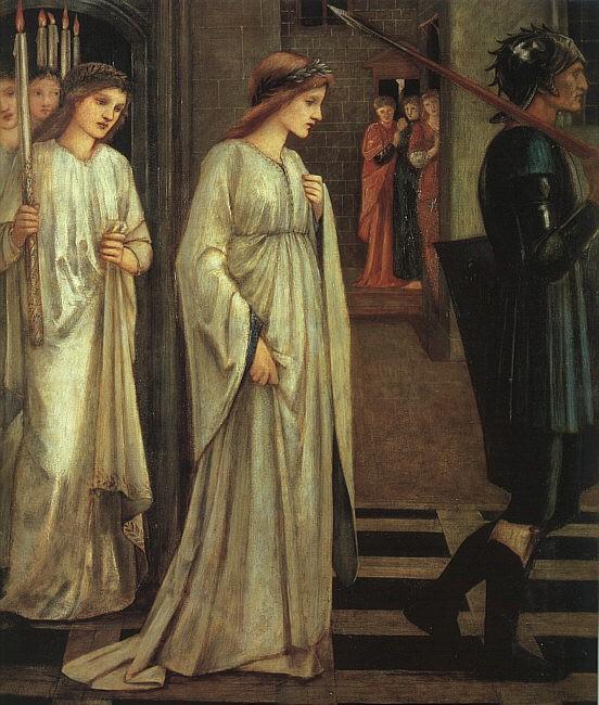 Wikioo.org - The Encyclopedia of Fine Arts - Painting, Artwork by Edward Coley Burne-Jones - The Princess Sabra Led to the Dragon Painting